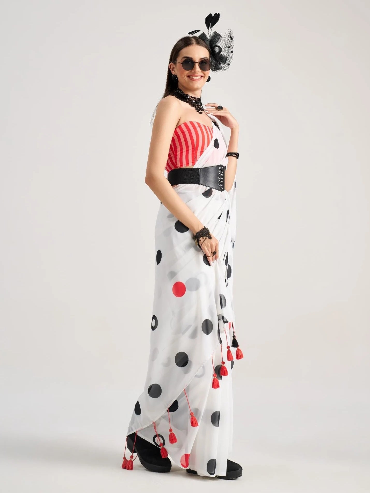 POLKA POPS DIGITAL PRINTED SAREE