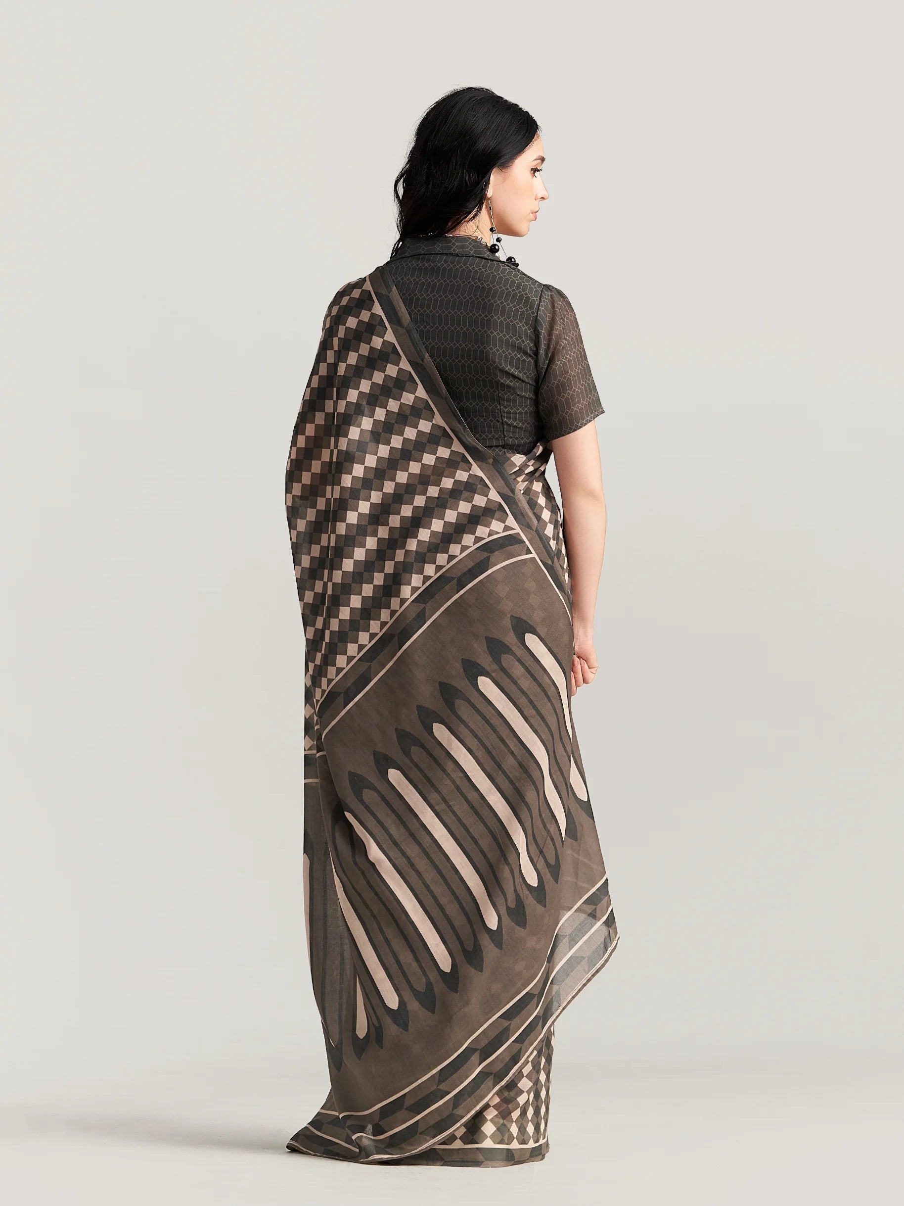 VISCOSE MUL LIVA DIGITAL PRINTED SAREE WITH BLOUSE