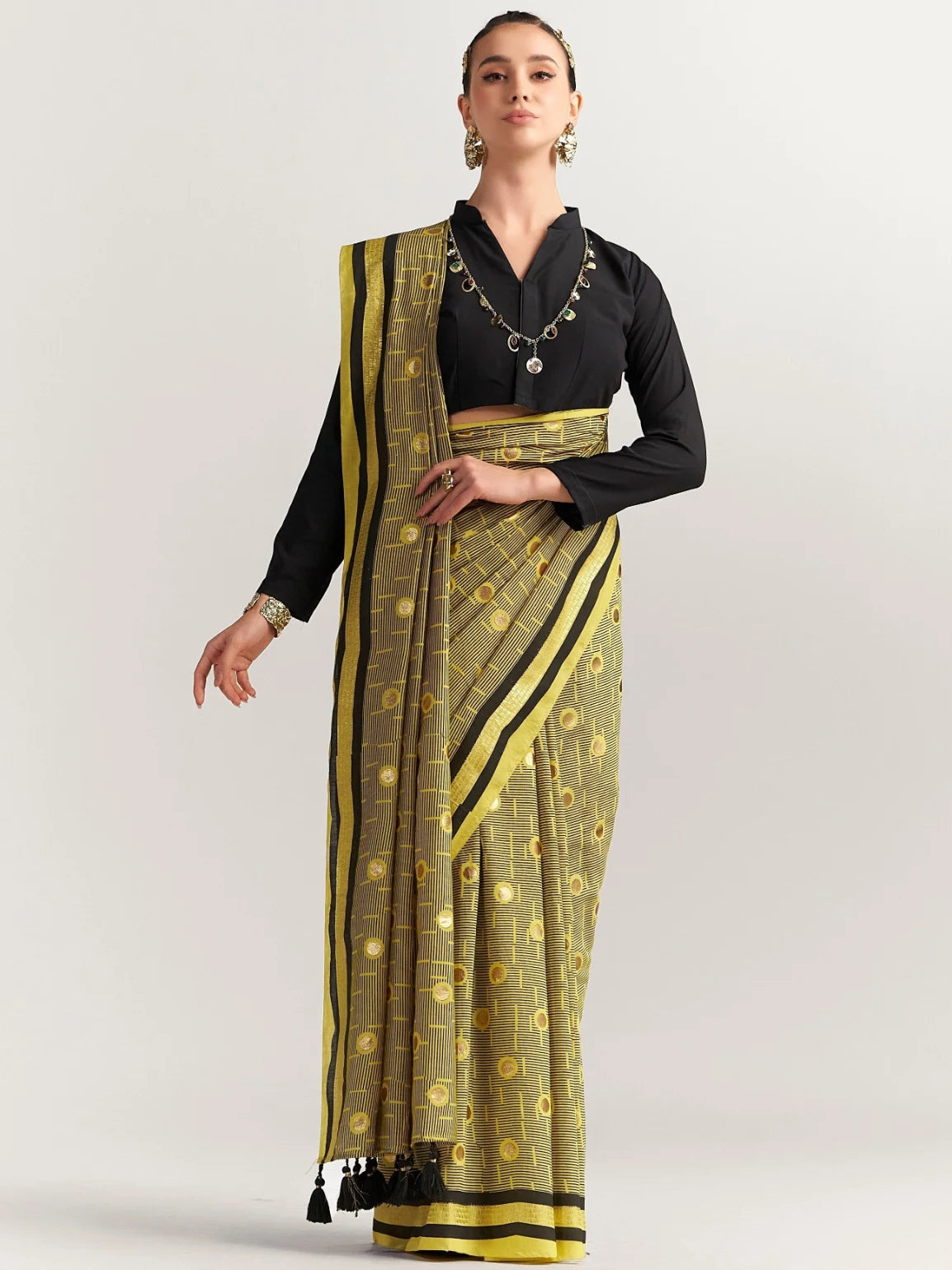 PERI PERI COIN SAREE WITH BLOUSE