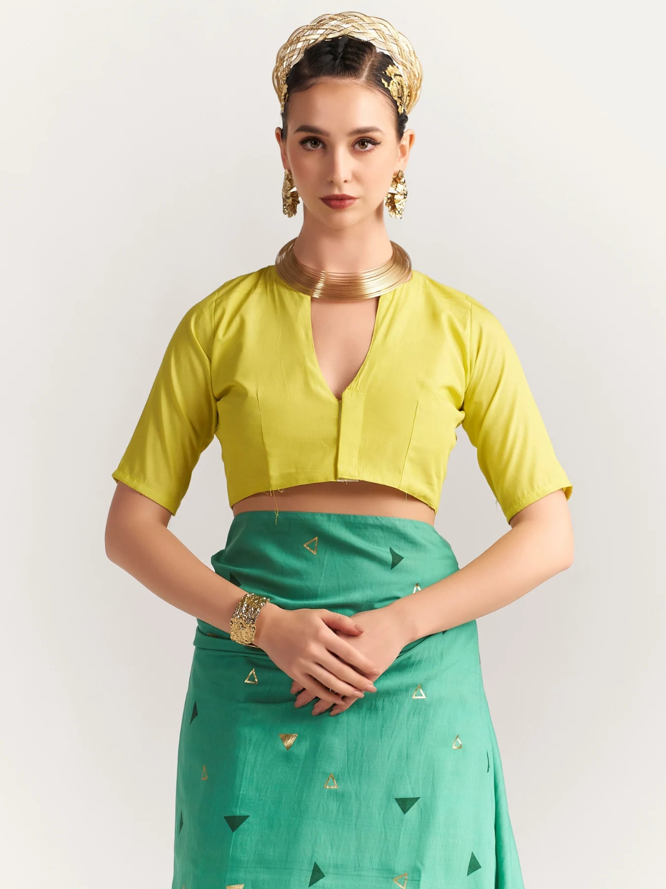 PERI PERI TRIANGLE SAREE WITH BLOUSE