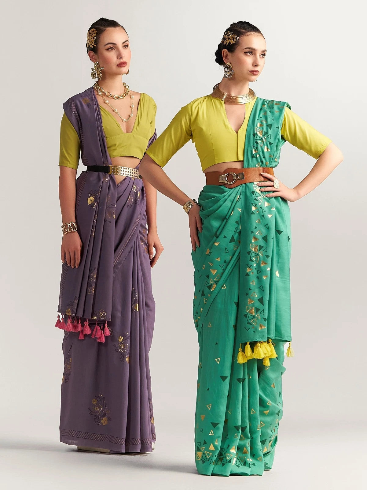 PERI PERI TRIANGLE SAREE WITH BLOUSE
