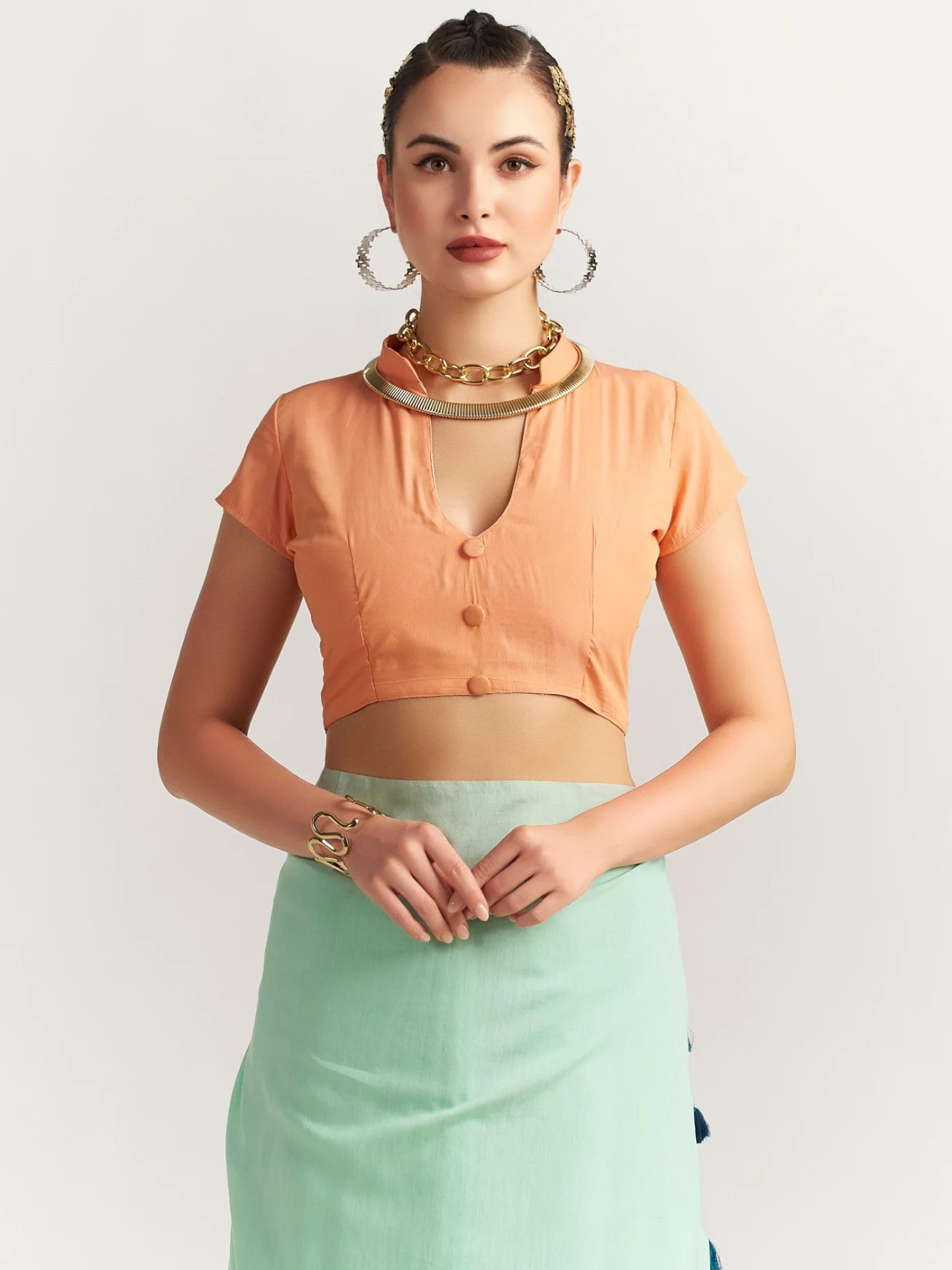 PERI PERI BUTTERFLY FOIL SAREE WITH BLOUSE