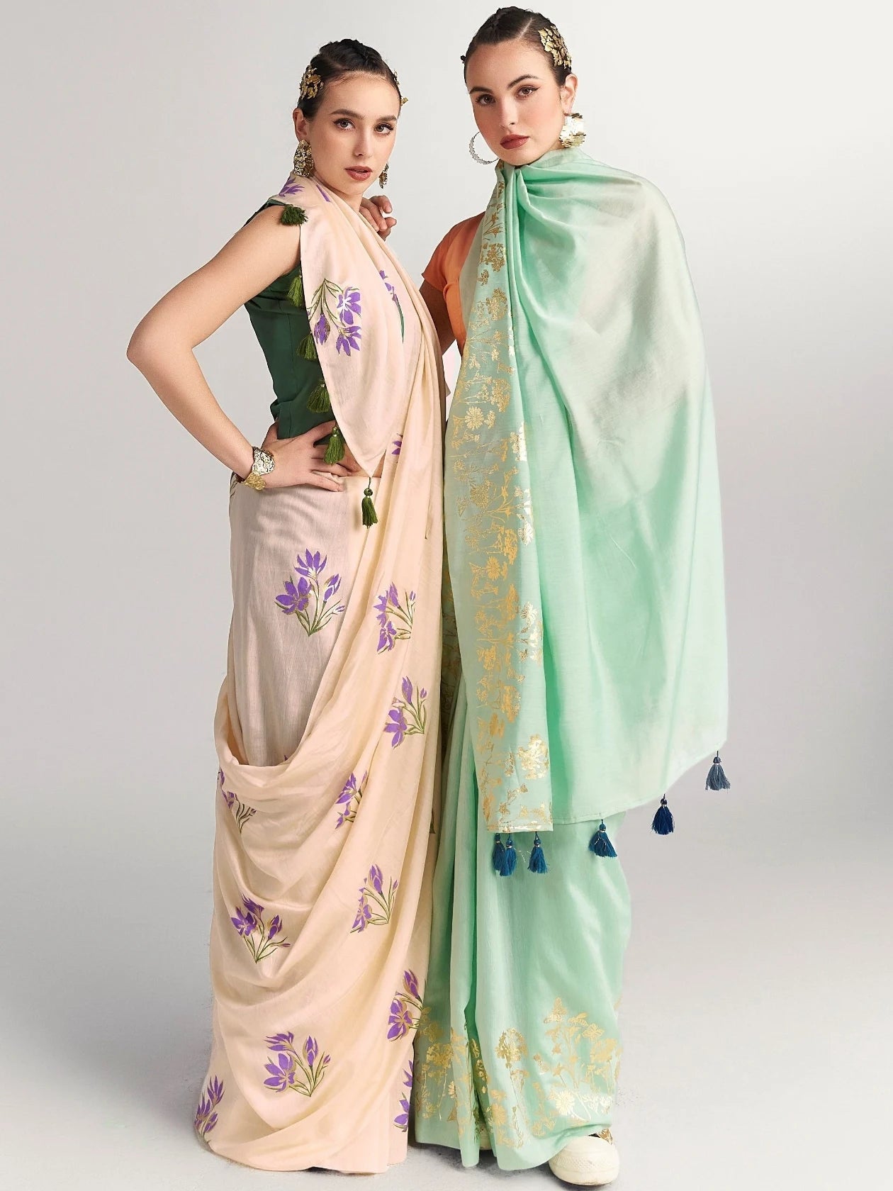 PERI PERI BUTTERFLY FOIL SAREE WITH BLOUSE