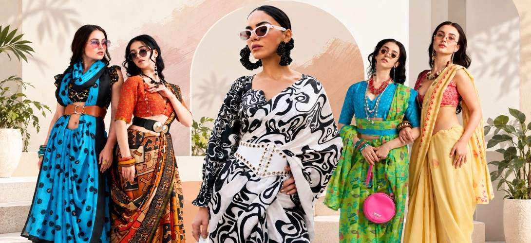 How to Style a Digital Printed Saree