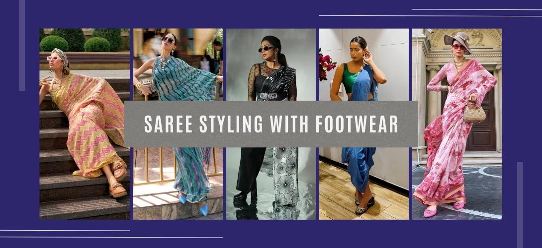 Saree Styling with Footwear