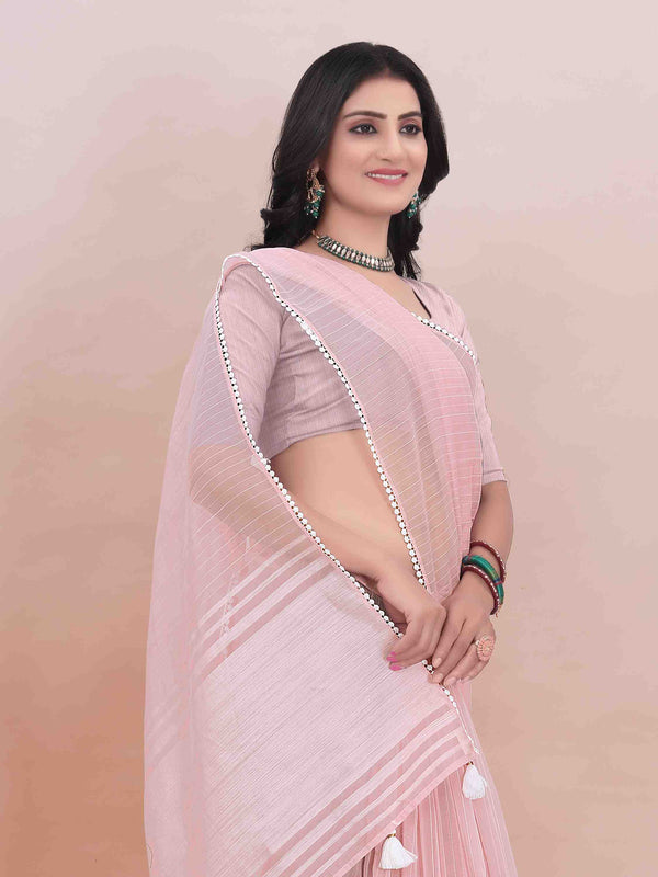 PINK ORGANZA SAREE