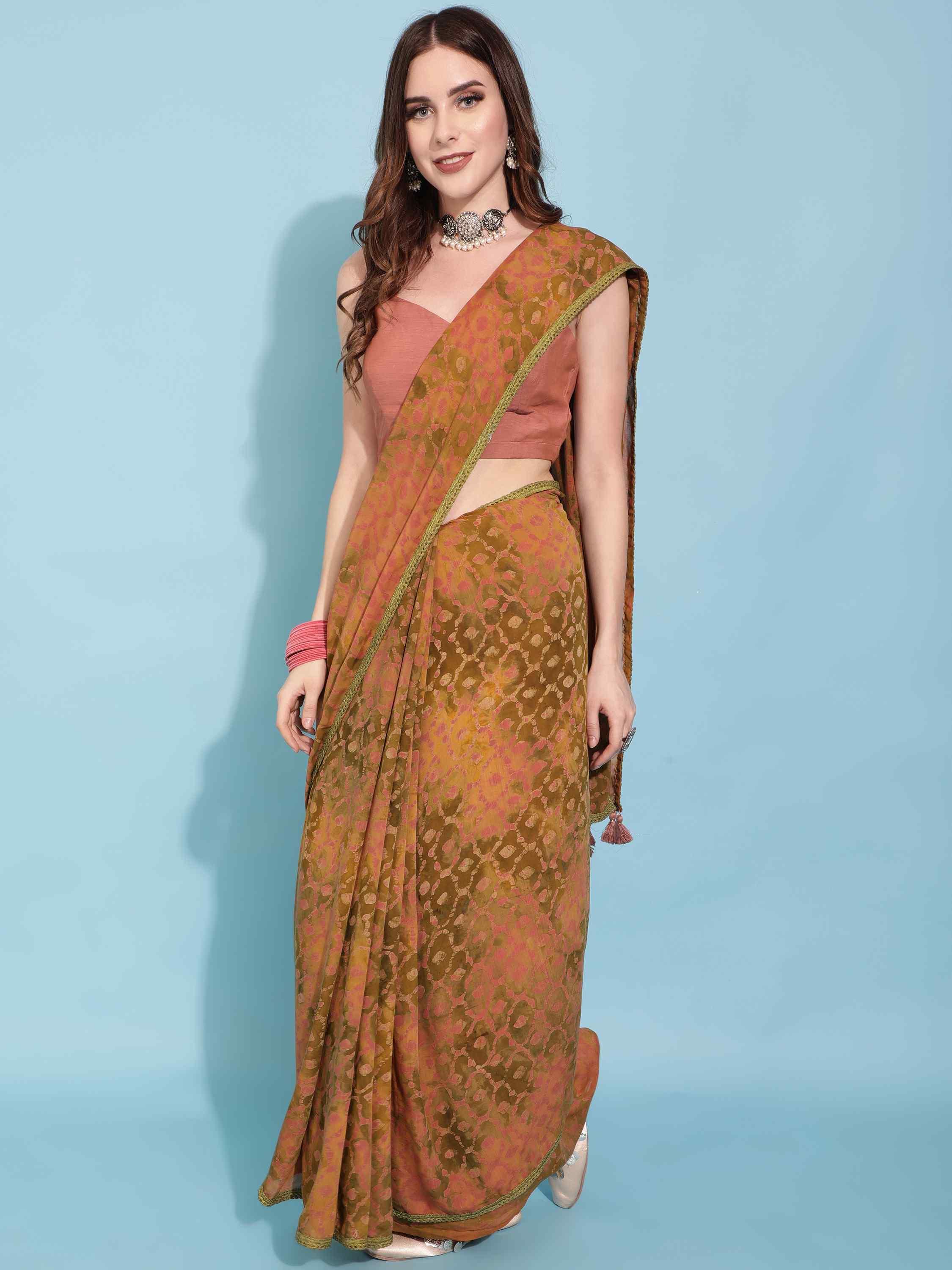 DUNGRANI DUSTY COFFEE CIARA MODAL BATIK LIVA SAREE