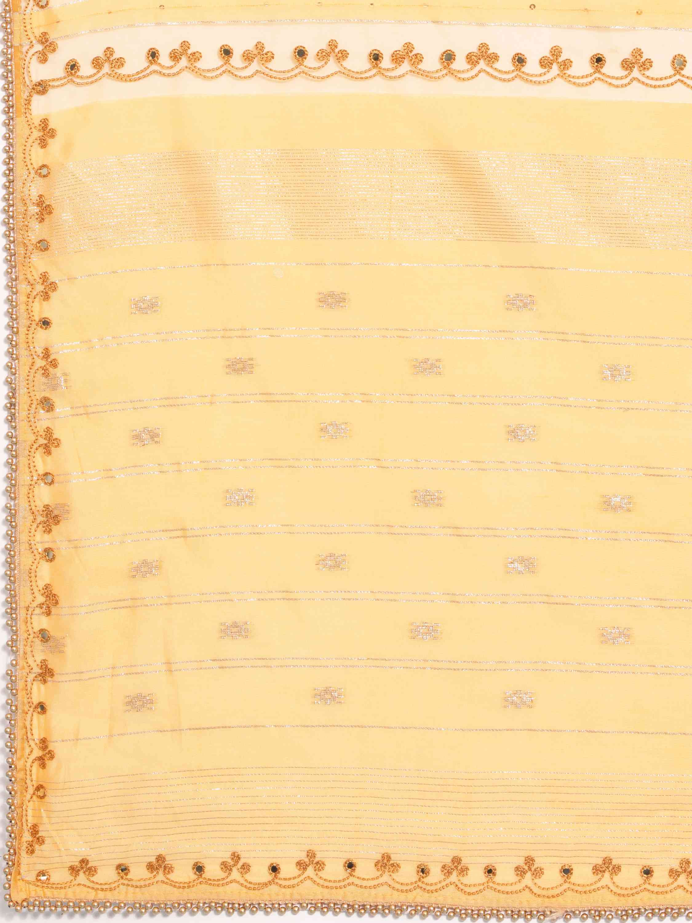 YELLOW FEEZY FIGARO LIVA SILK SAREE