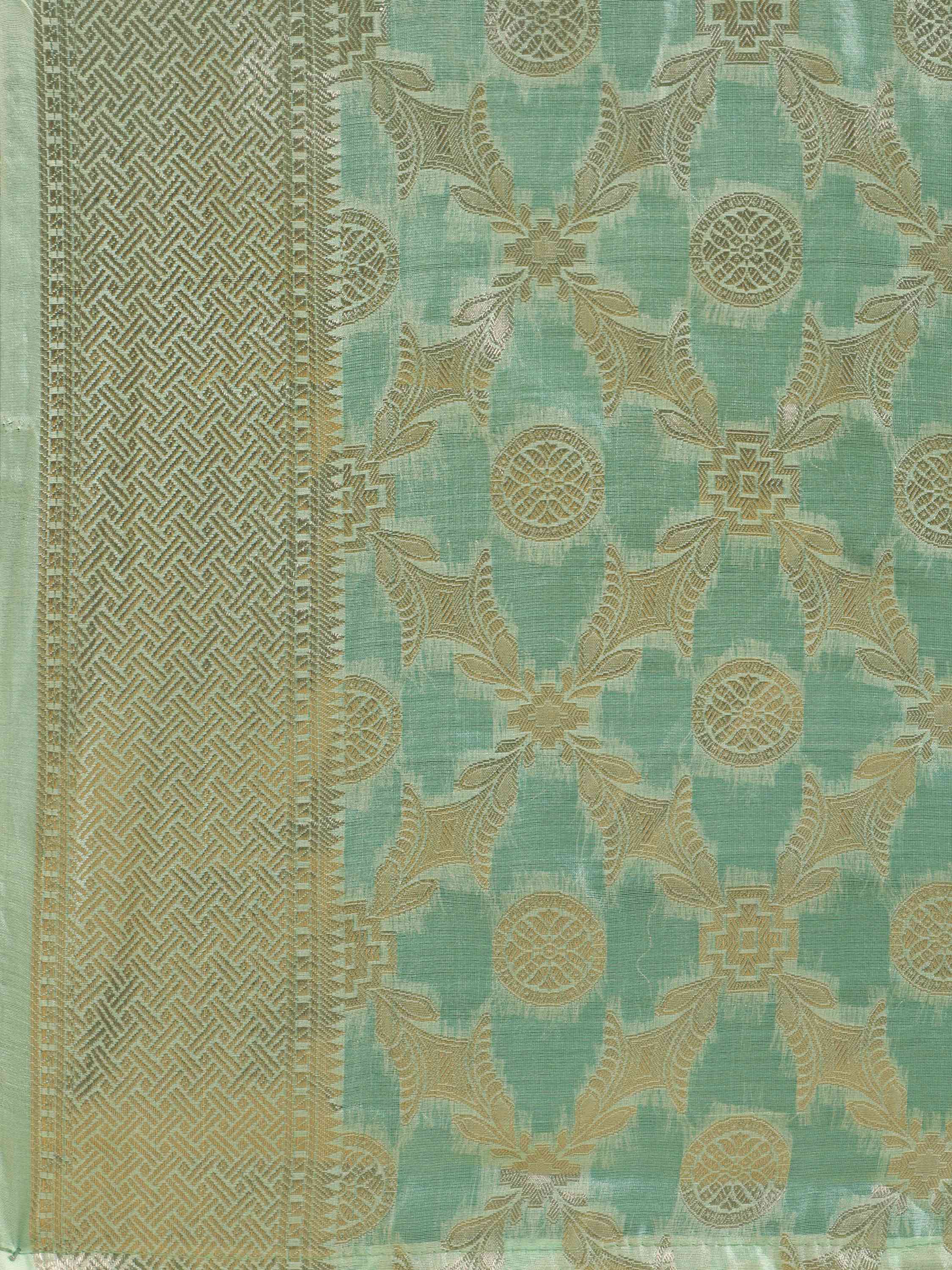 MINT GREEN BANARASI ORGANZA SILK SAREE