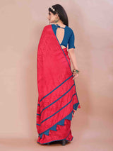 GAJARI ABSTRACT PRINTED SAREE