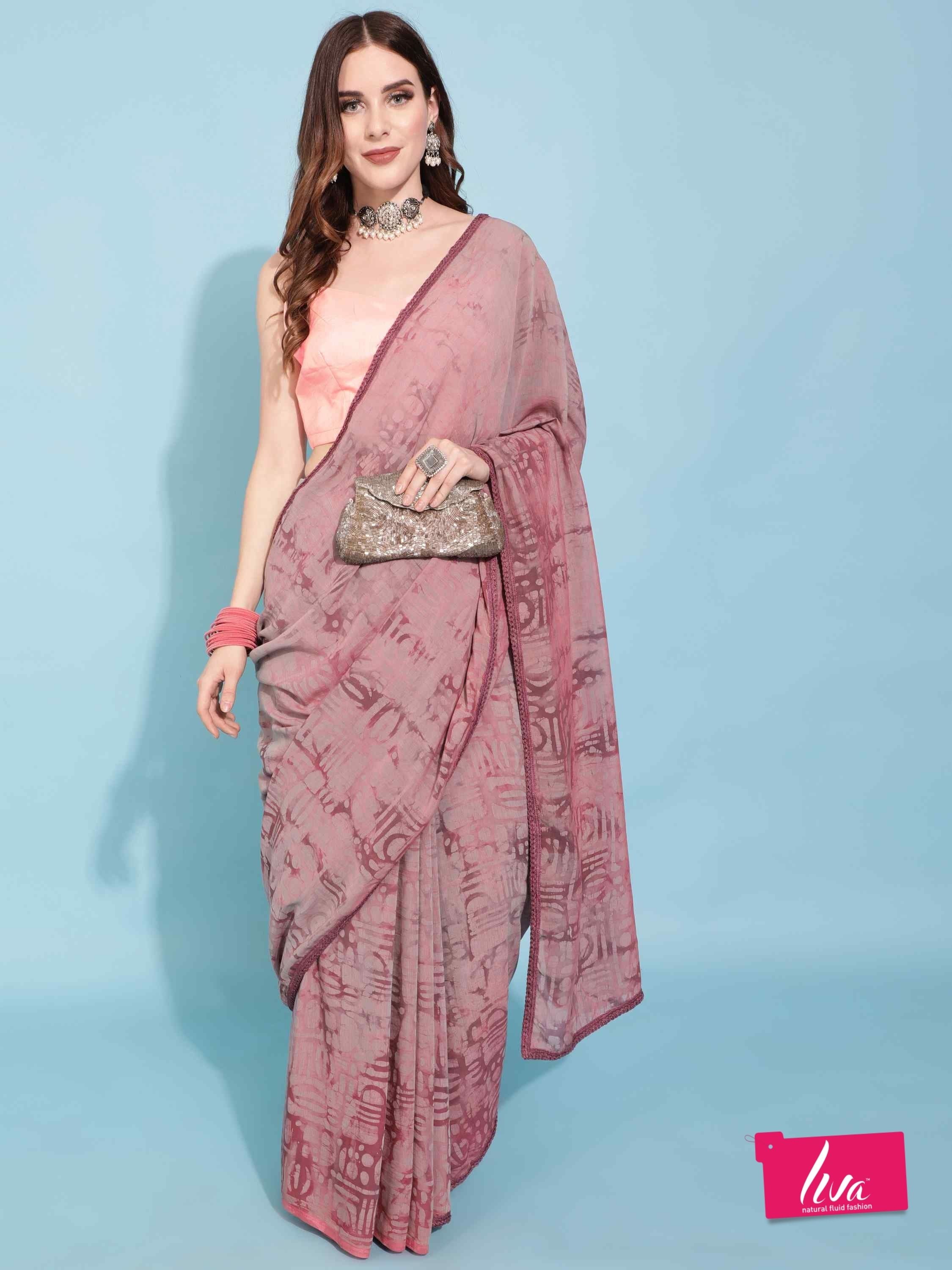 PURPLE CIARA MODAL BATIK LIVA SAREE