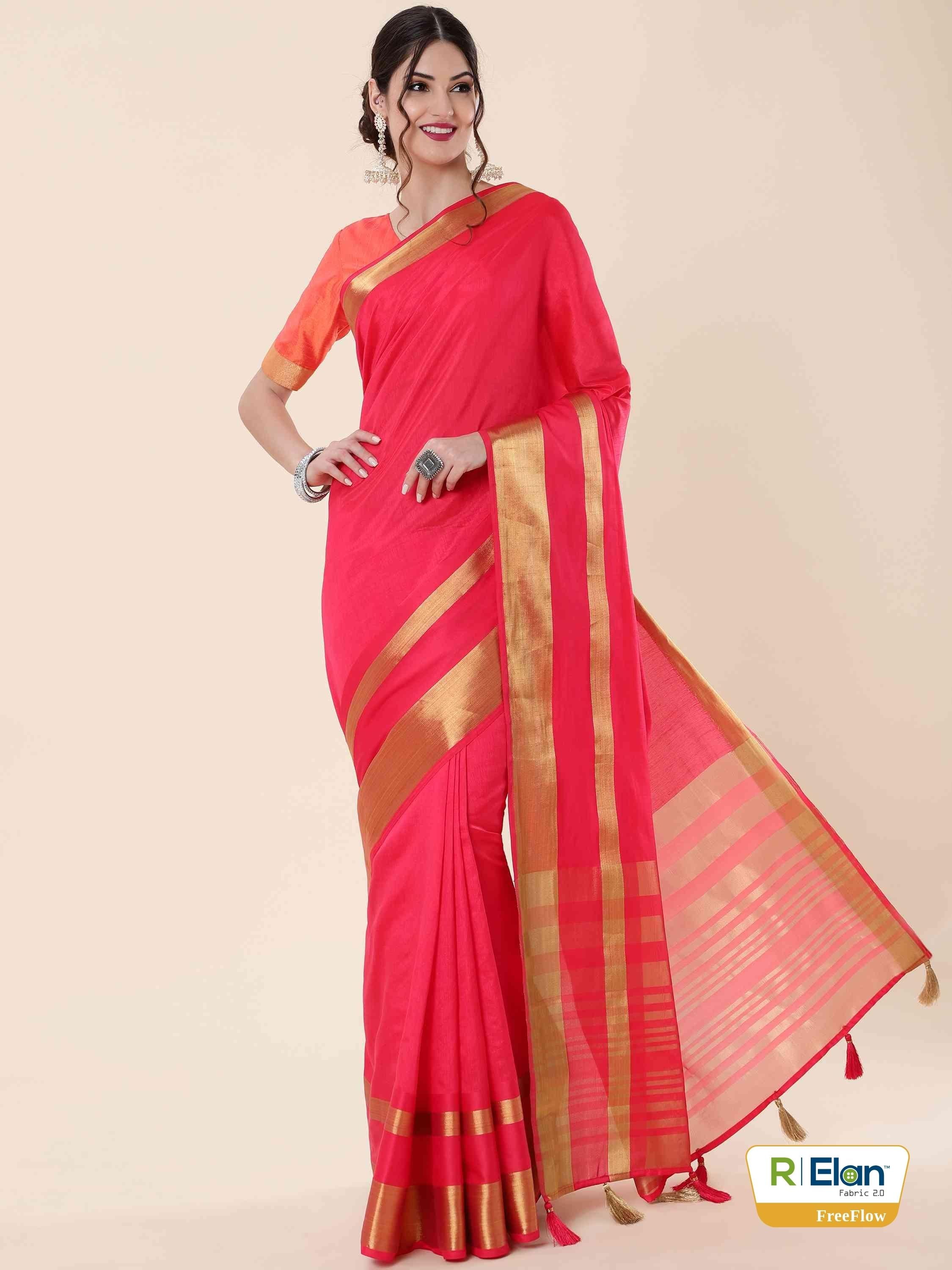 PINK EVA SILK 4D PALLU SAREE