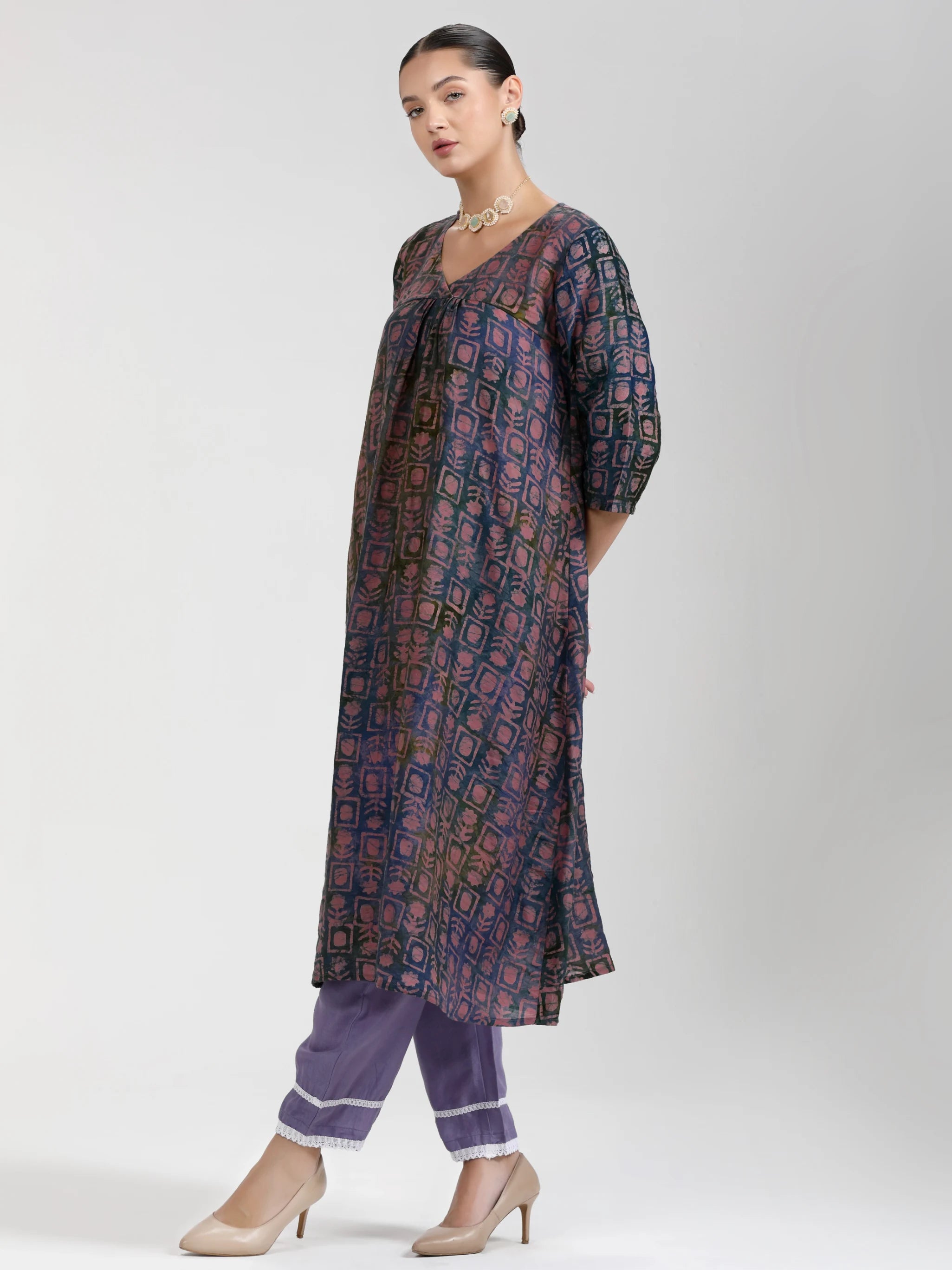 PERI PERI PURPLE BATIK KURTI