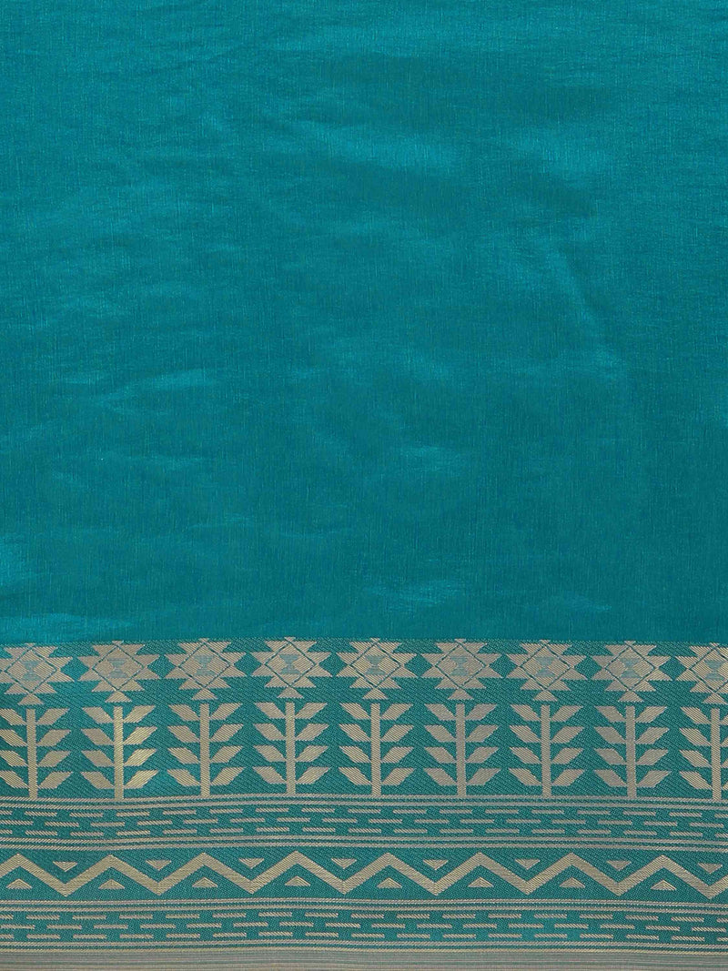 DUNGRANI BLUE ELITE SILK SAREE WITH BLOUSE