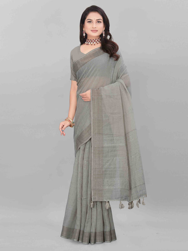FEEZY LINEN SAREE WITH BLOUSE