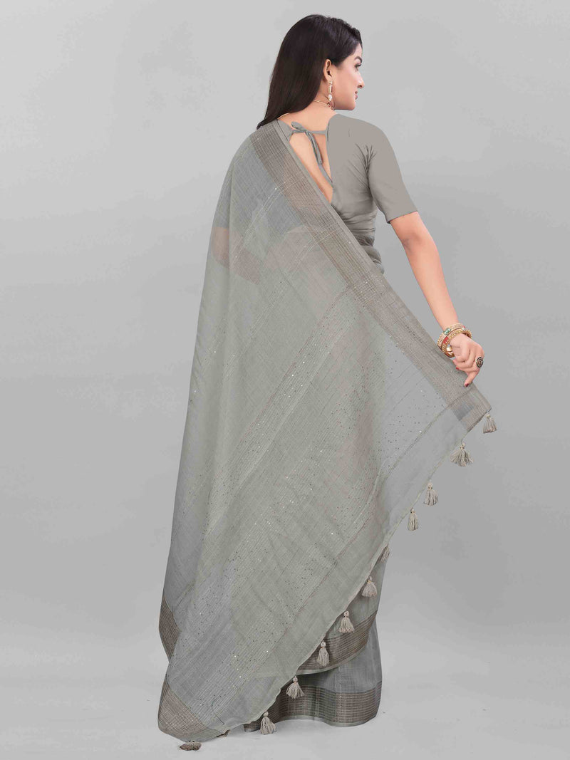 FEEZY LINEN SAREE WITH BLOUSE