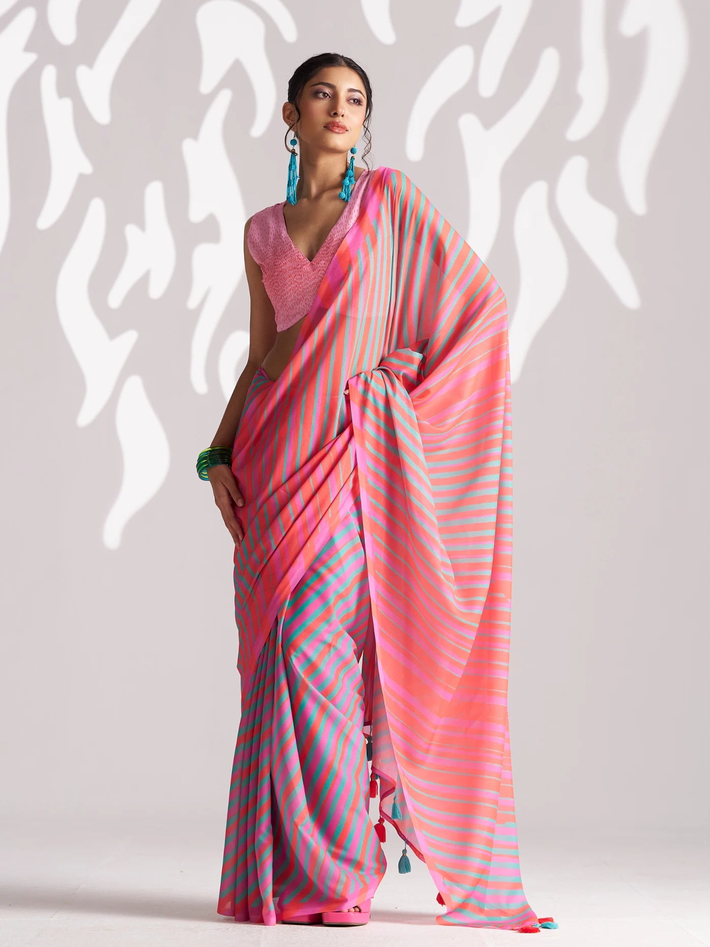 ARCHIE SPARKLE LAHERIYA DIGITAL PRINTED SAREE
