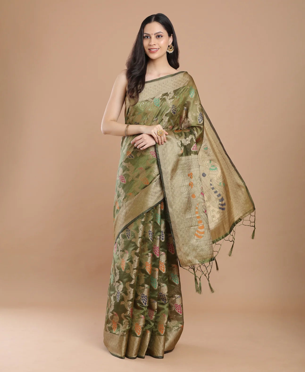 MEHANDI SILK MORNI SAREE