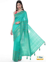 TURQUOISE R|Elan EVA SILK NAYRA SAREE