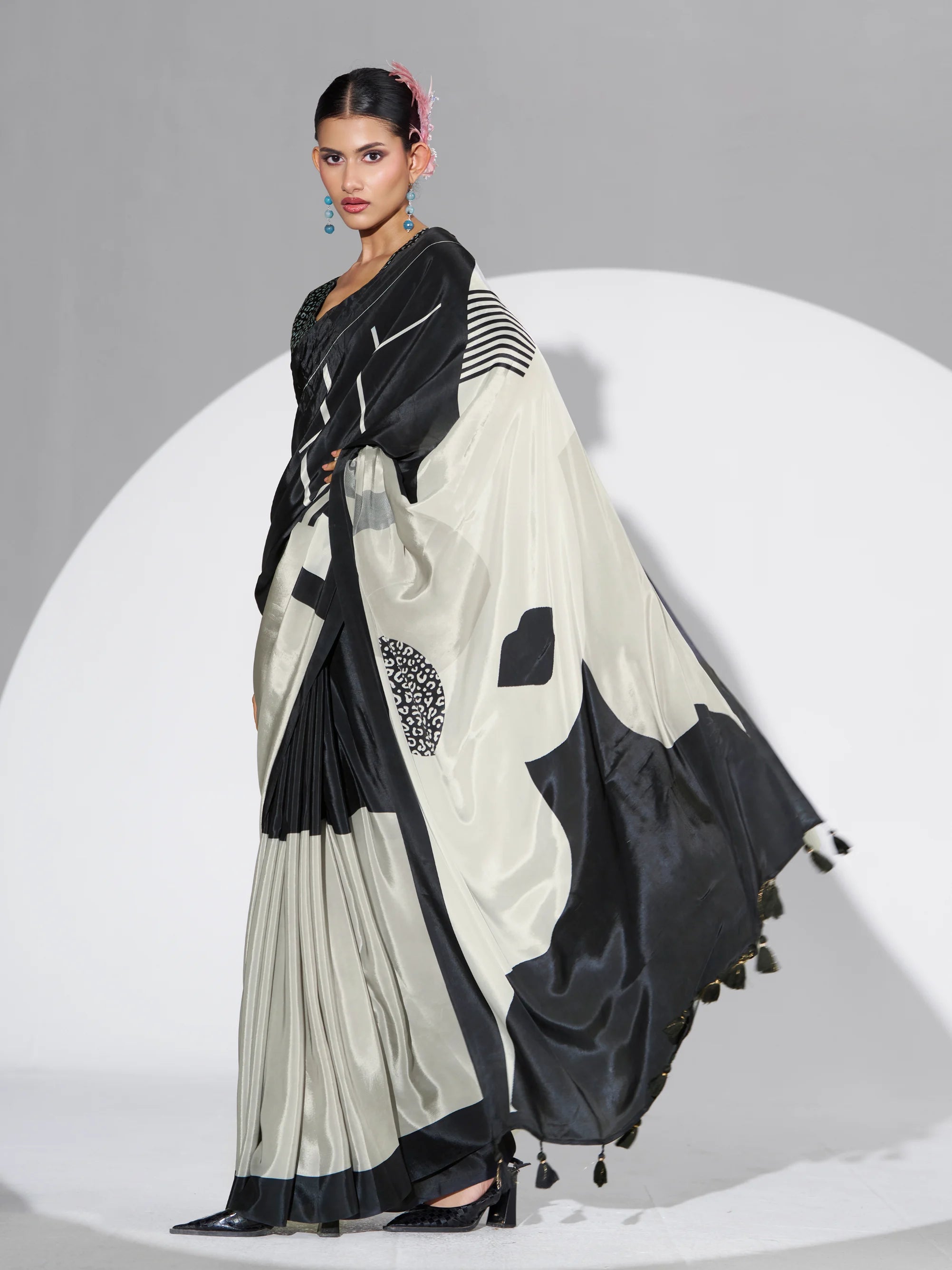 PURE CREPE DIGITAL PRINTED SAREE