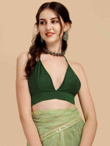 DUNGRANI GREEN FEEZY MULTIMELON ORGANZA SILK SAREE