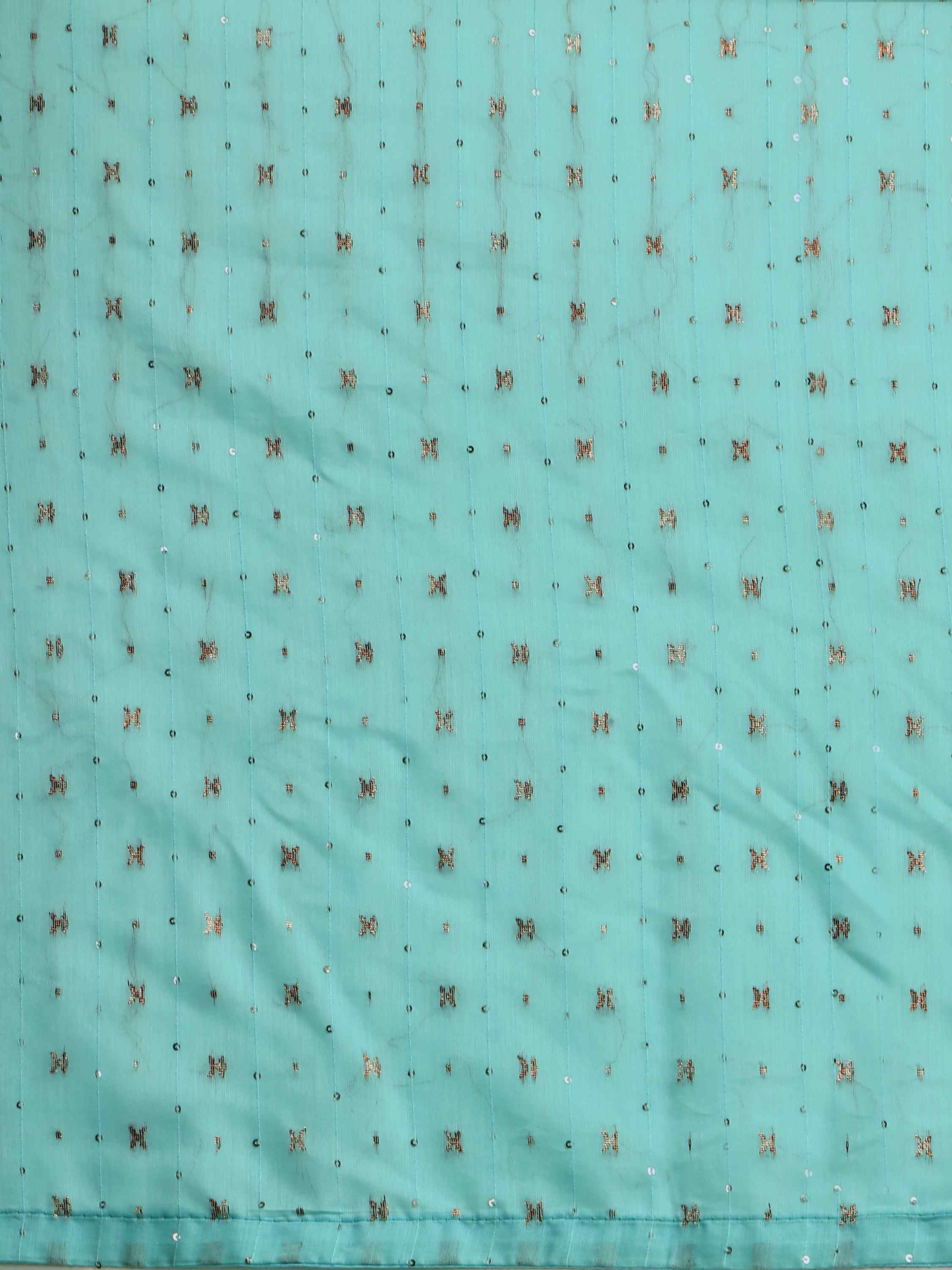 FEEZY FIGARO TURQUOISE LIVA SILK SAREE