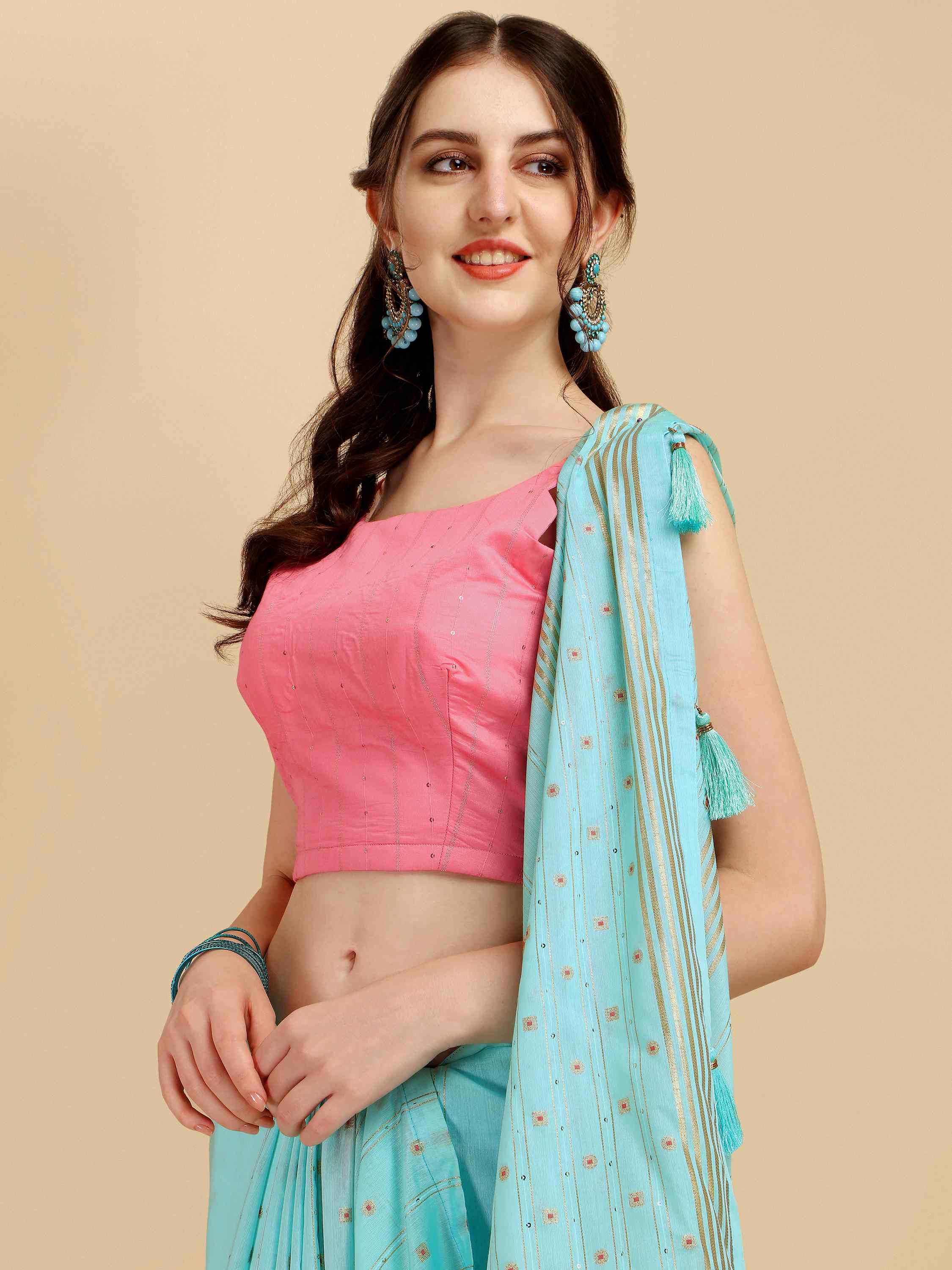 BLUE LIVA FEEZY FIGARO SILK SAREE