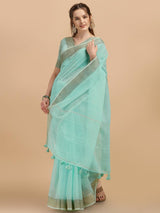 FEEZY LINEN SAREE WITH BLOUSE