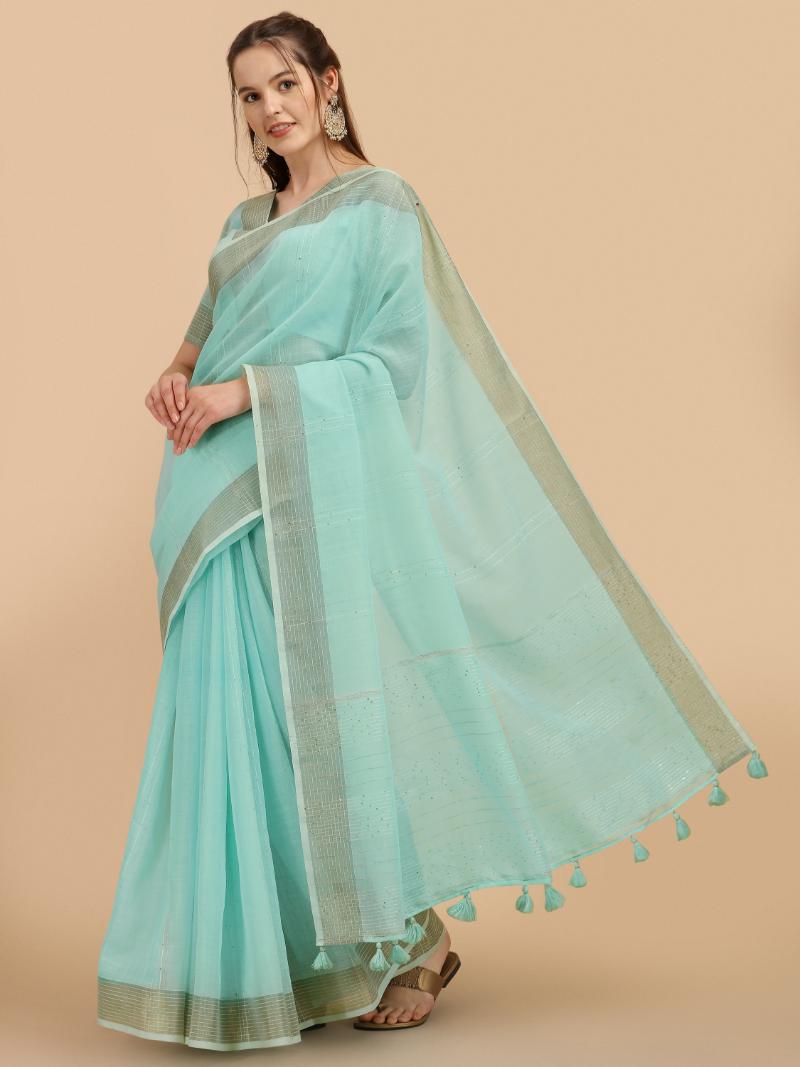 FEEZY LINEN SAREE WITH BLOUSE