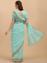 FEEZY LINEN SAREE WITH BLOUSE