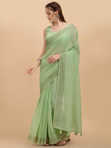 DUNGRANI FEEZY LINEN SAREE WITH BLOUSE - DUNGRANI