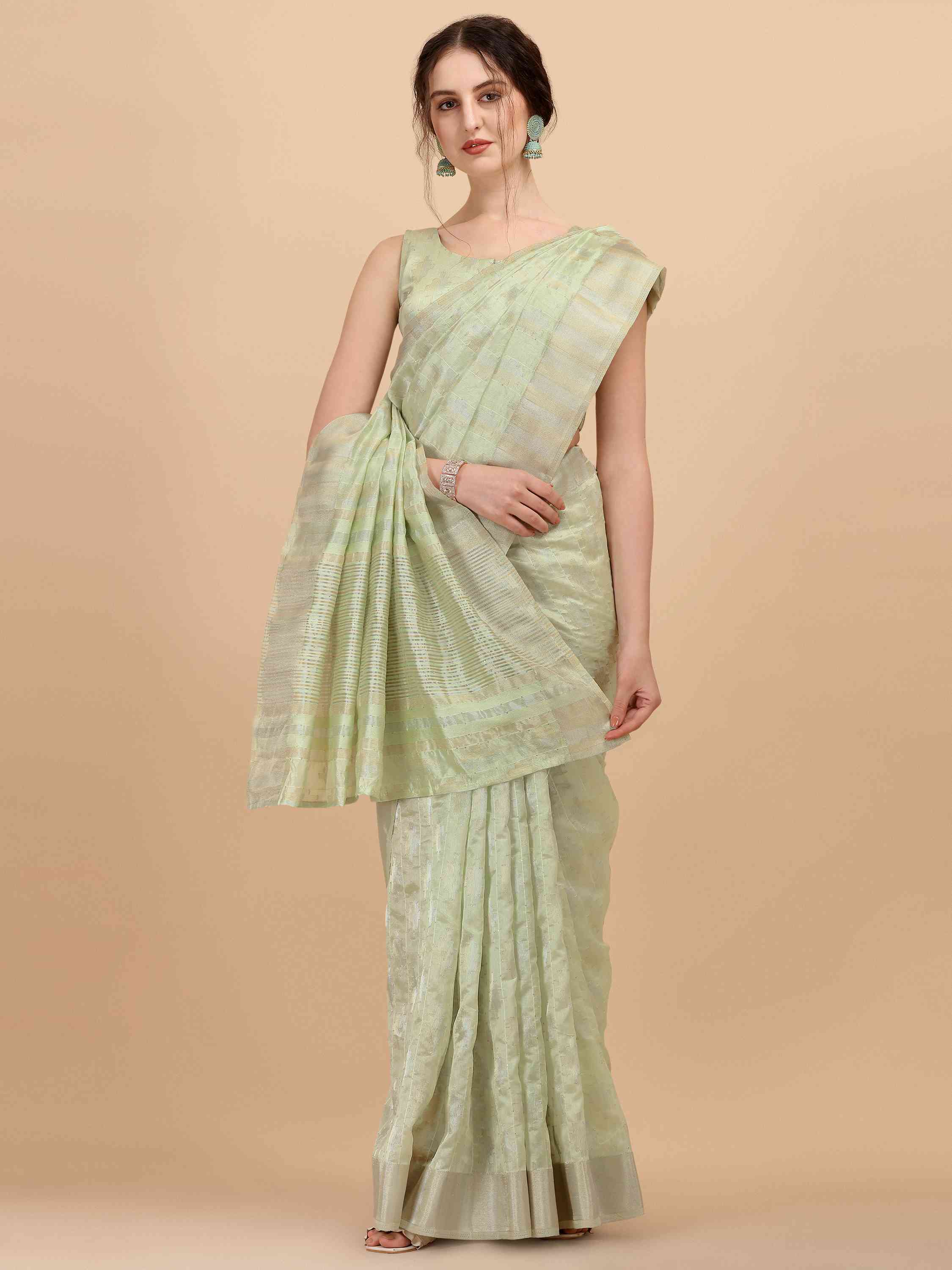 PISTA FEEZY KANJIVARAM SILK SAREE