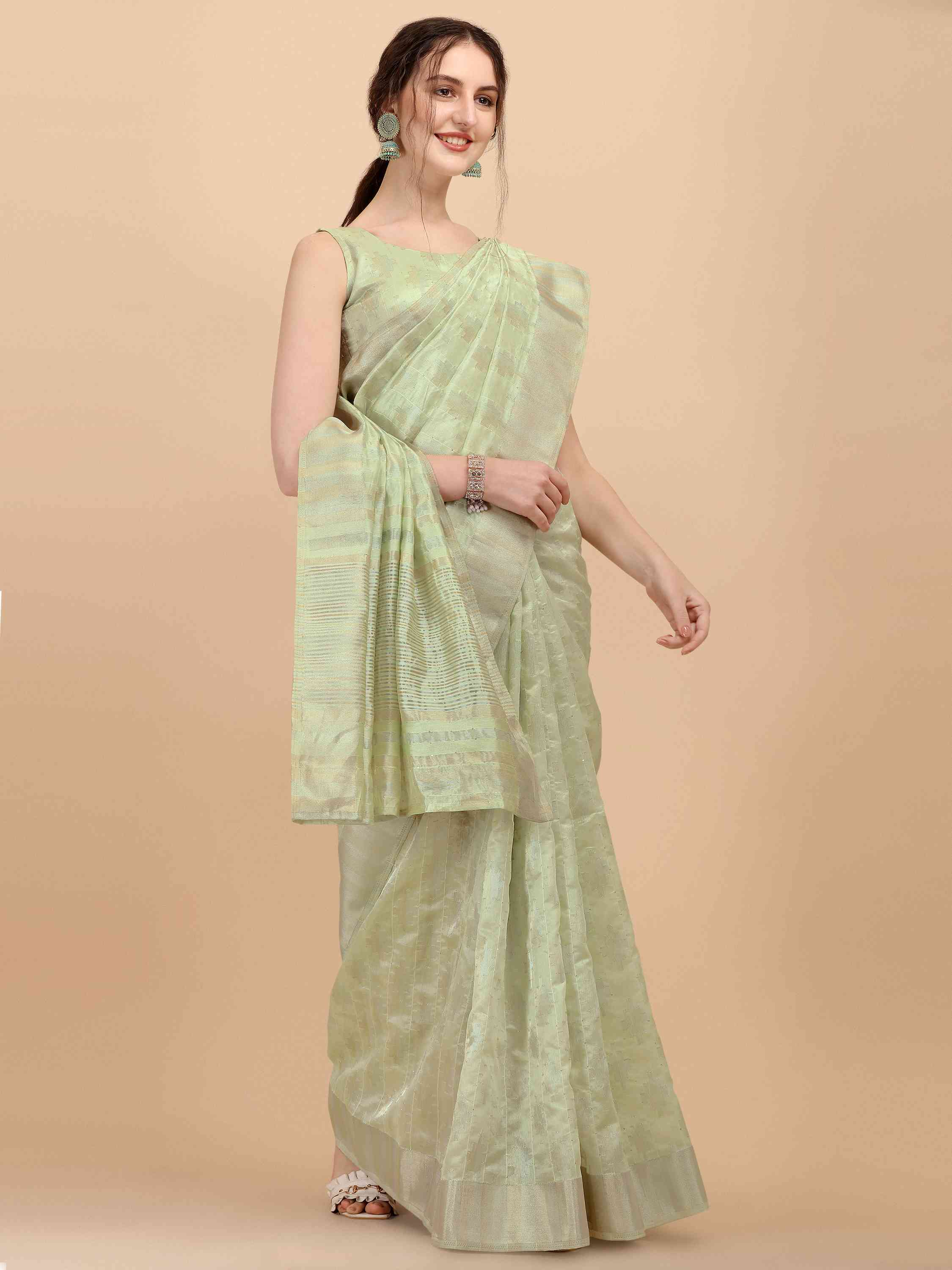 PISTA FEEZY KANJIVARAM SILK SAREE