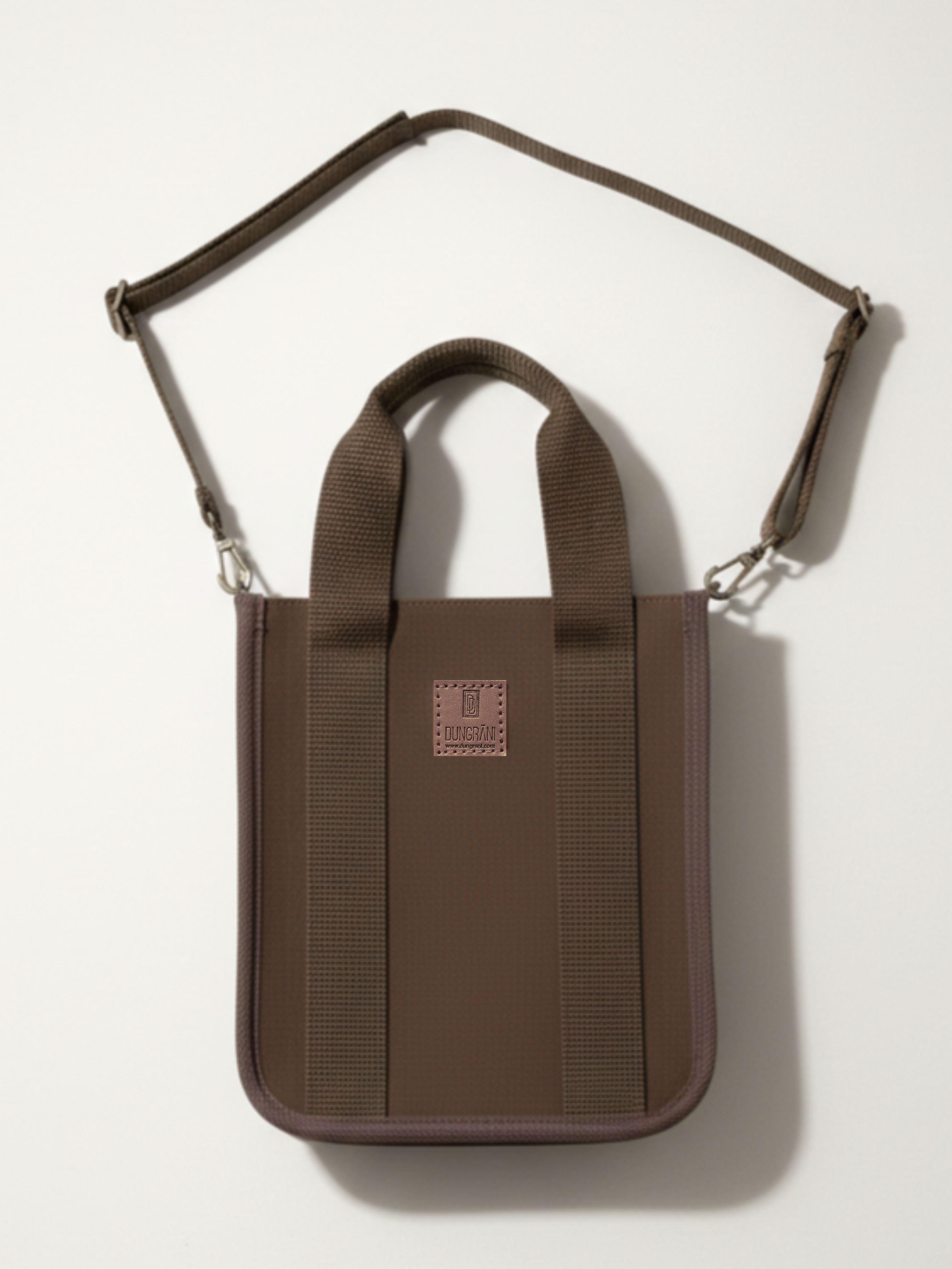 BROWN MINI CLASSIC CANVAS TOTE BAG