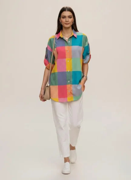 VISCOSE MUL MADRAS CHECKS SHIRT