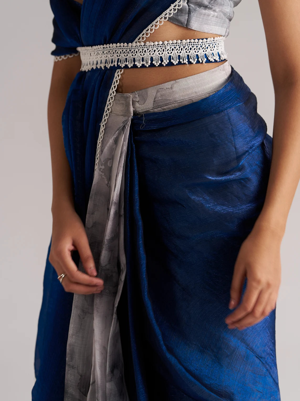 MOONLIGHT BLUE READY TO WEAR SAREE