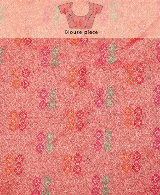 RED SILK VICTORIA SAREE