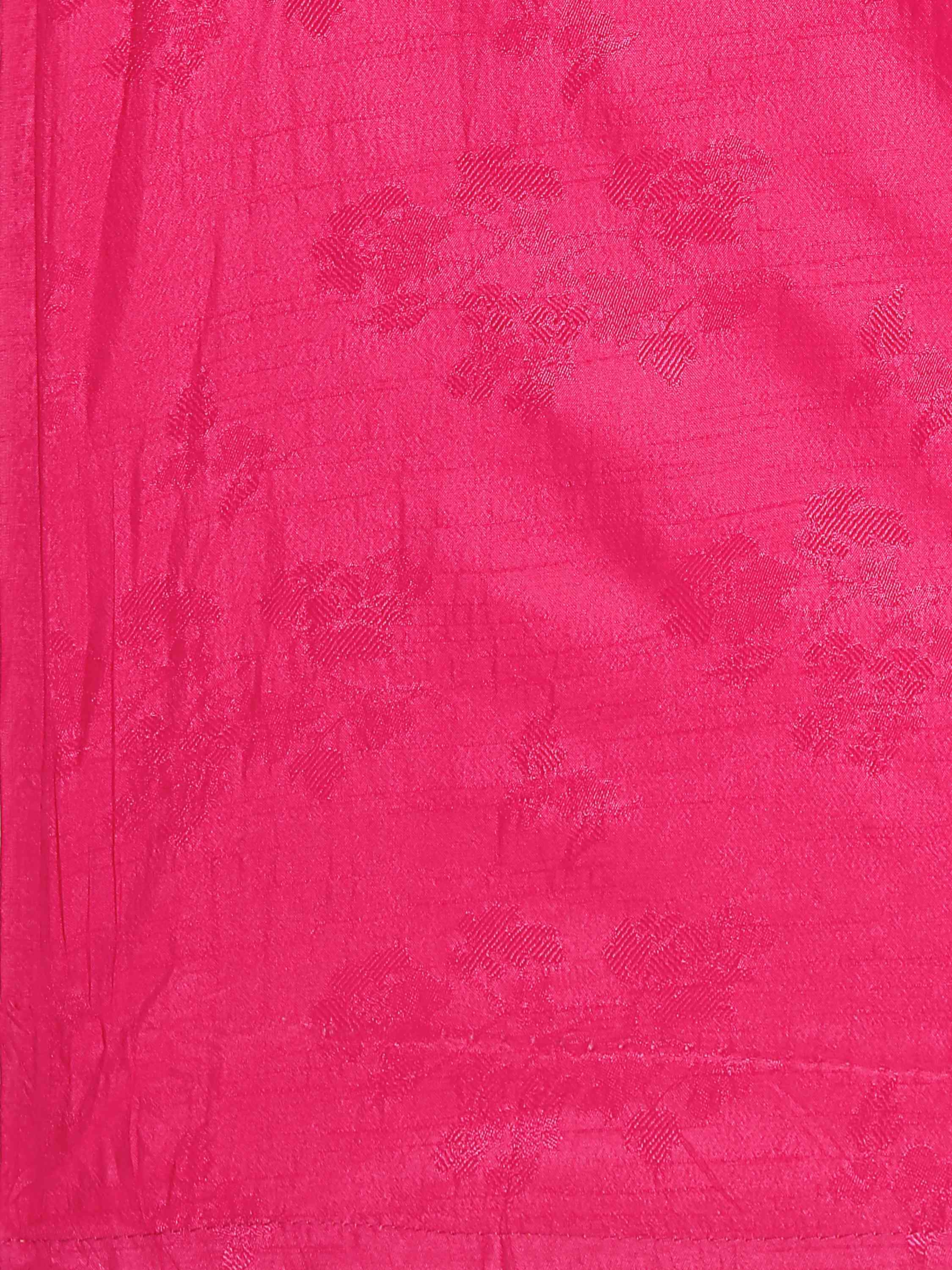 DARK RANI BLENDED SILK IRISH JACQUARD SAREE