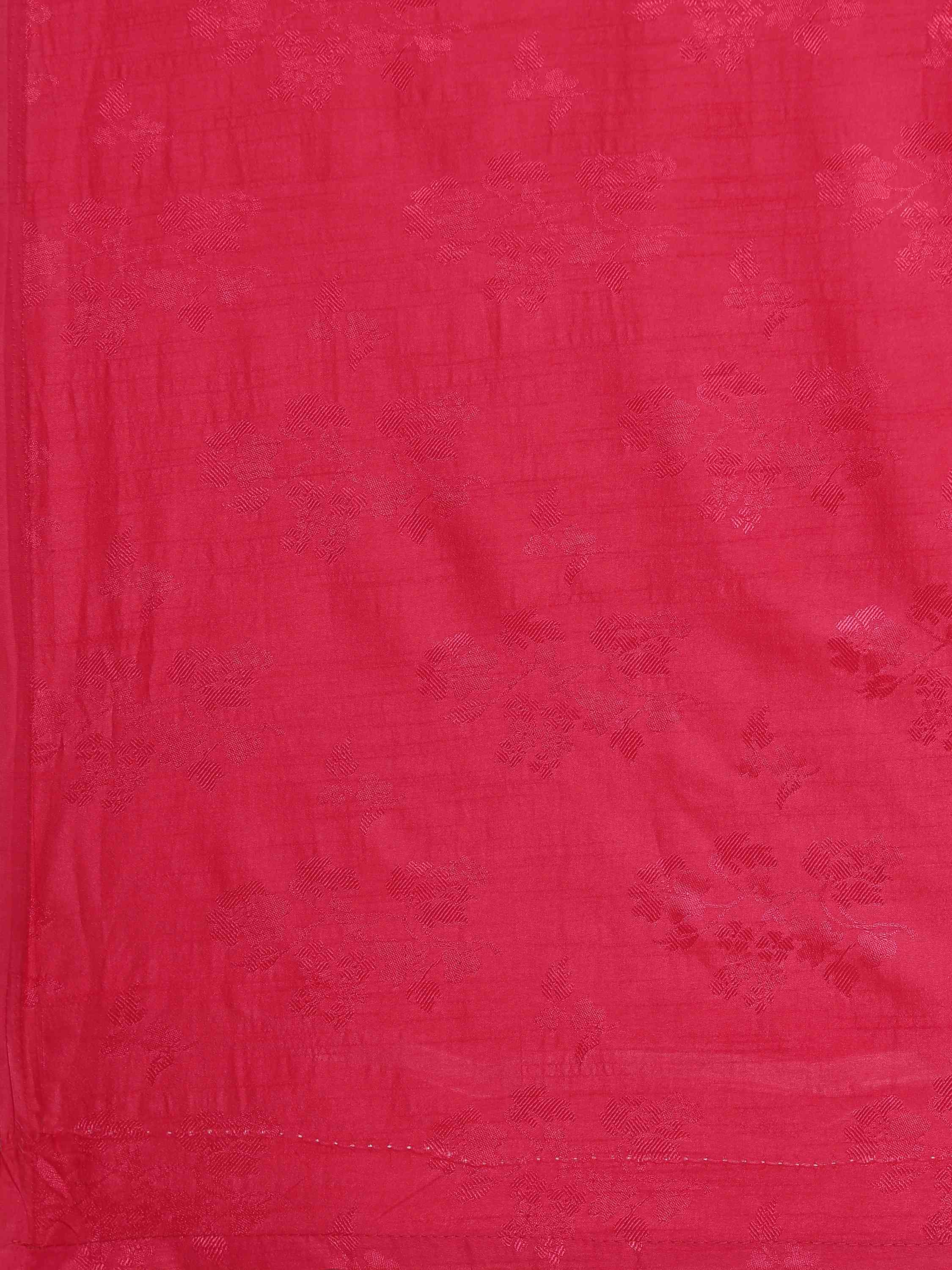 PINK BLENDED SILK IRISH JACQUARD SAREE