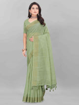 FEEZY LINEN SAREE WITH BLOUSE