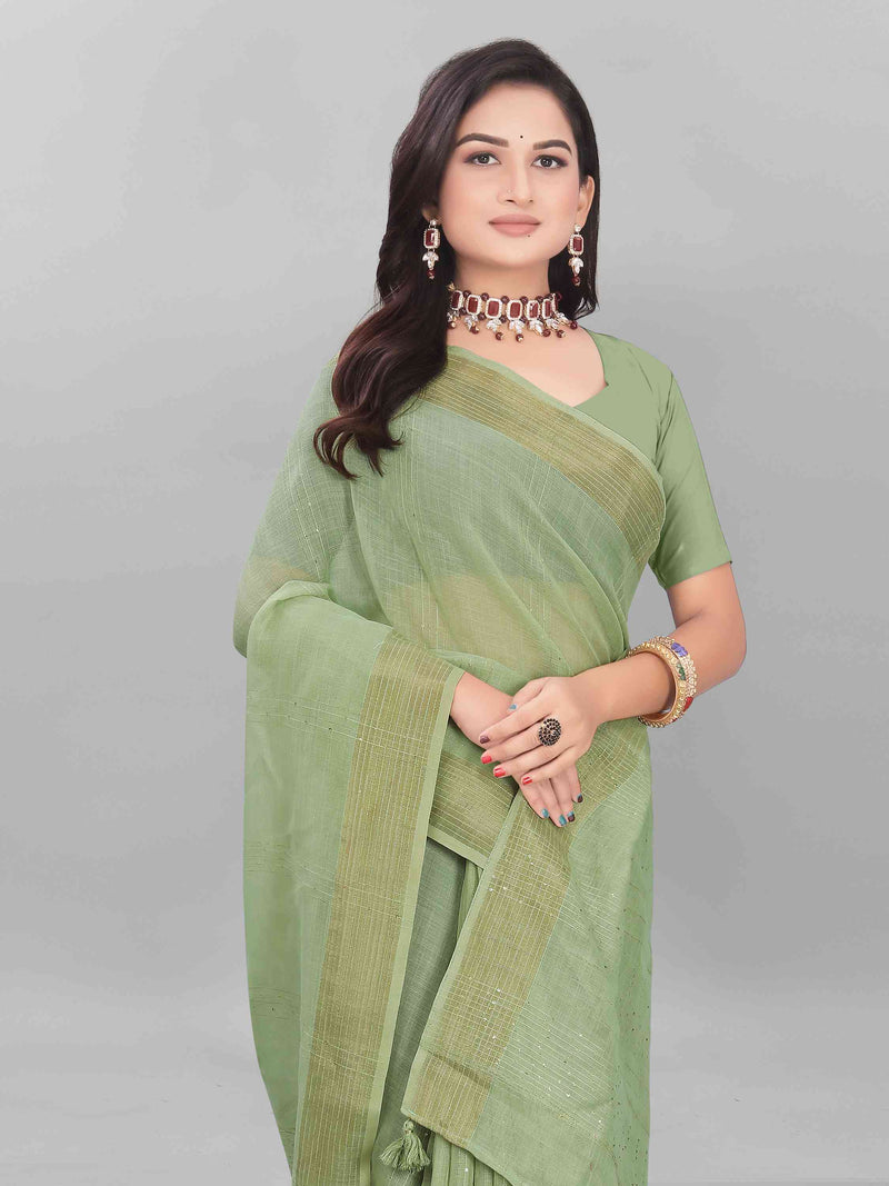 FEEZY LINEN SAREE WITH BLOUSE