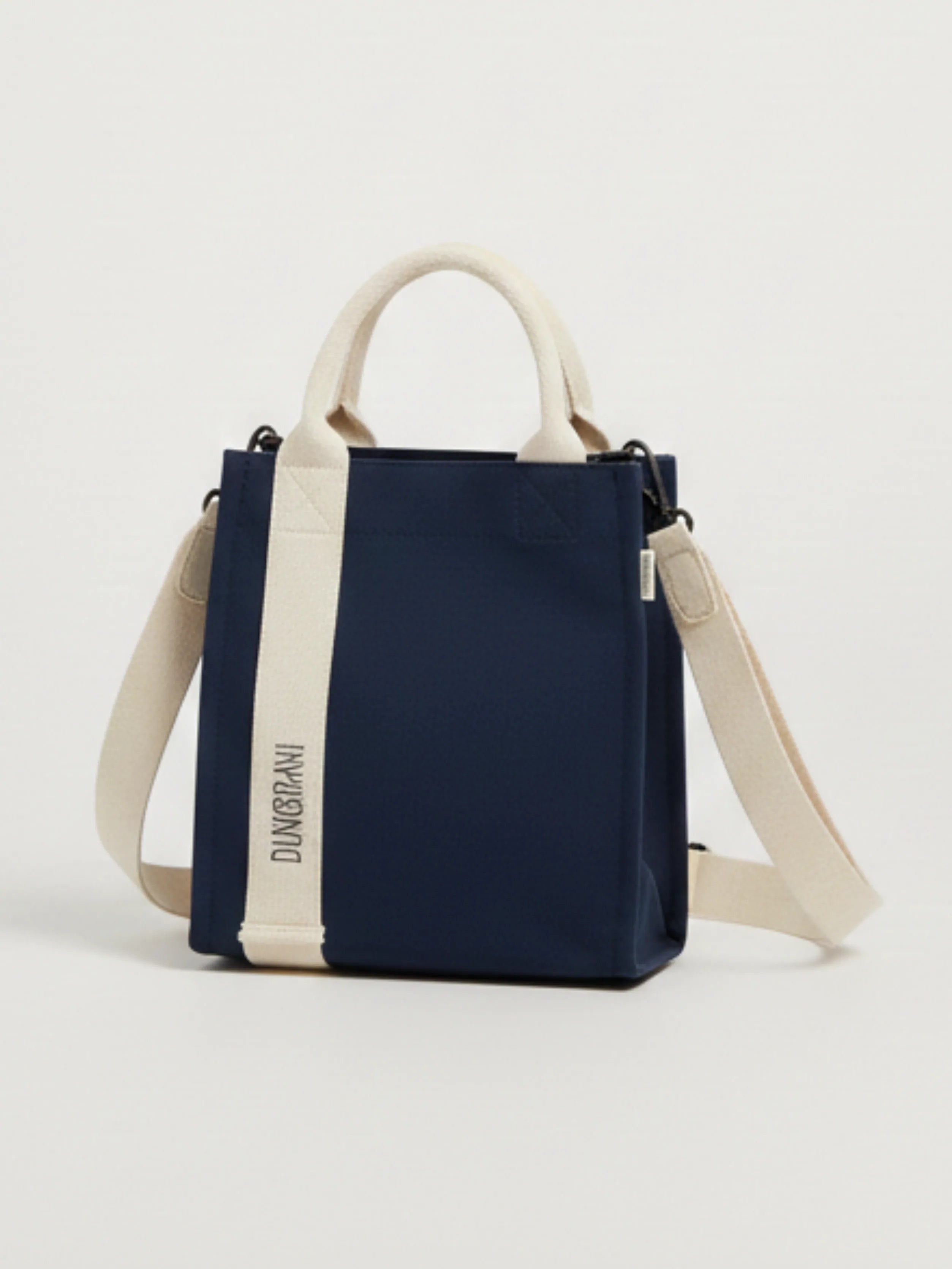 NAVY BLUE MINI SQUAR TOTE BAG