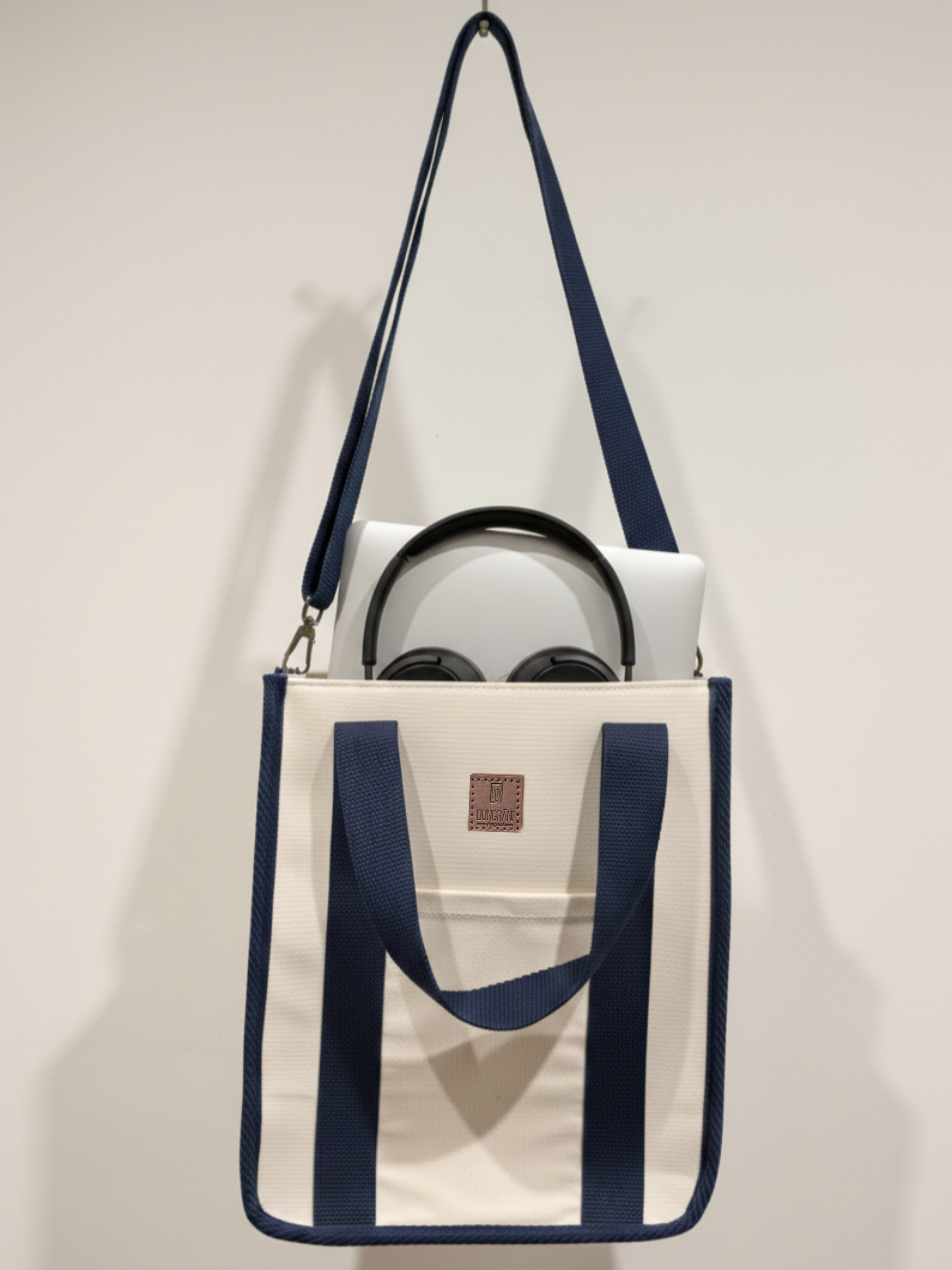 NATURAL BEIGE LARGE CLASSIC CANVAS TOTE BAG