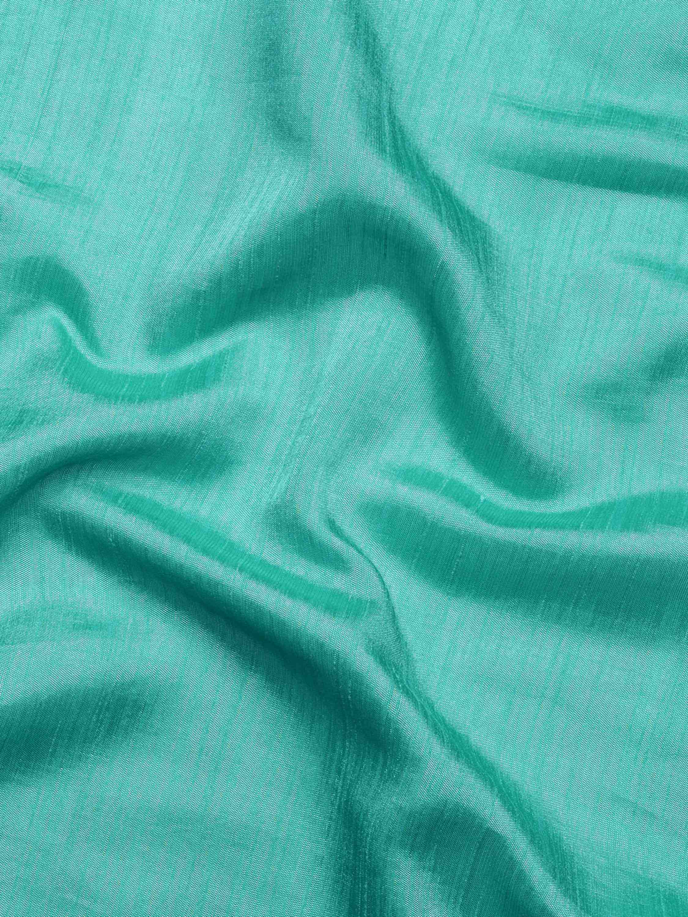 TURQUOISE BANARASI BUTTERFLY SILK SAREE