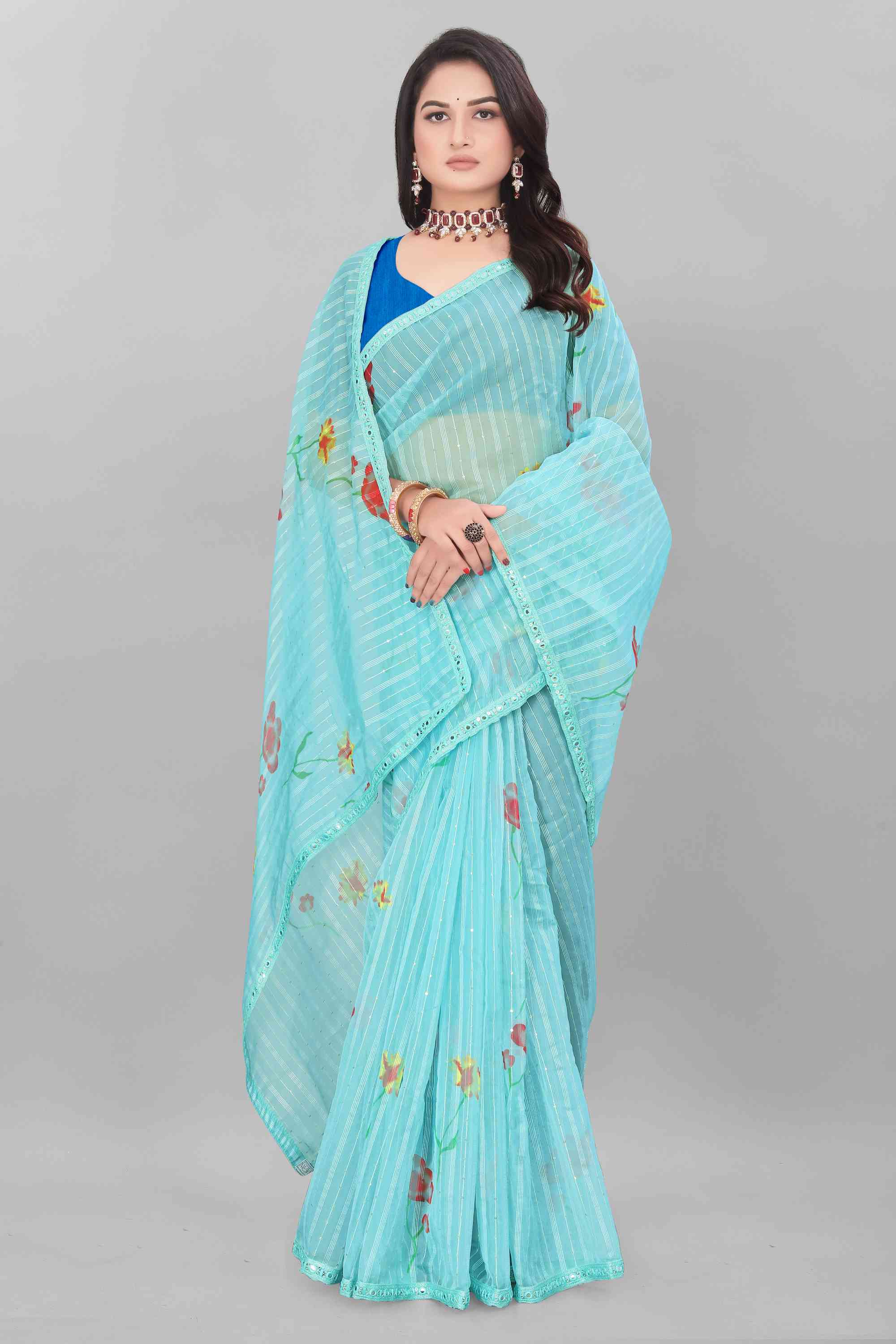 FIROZI POLO ORGANZA SAREE