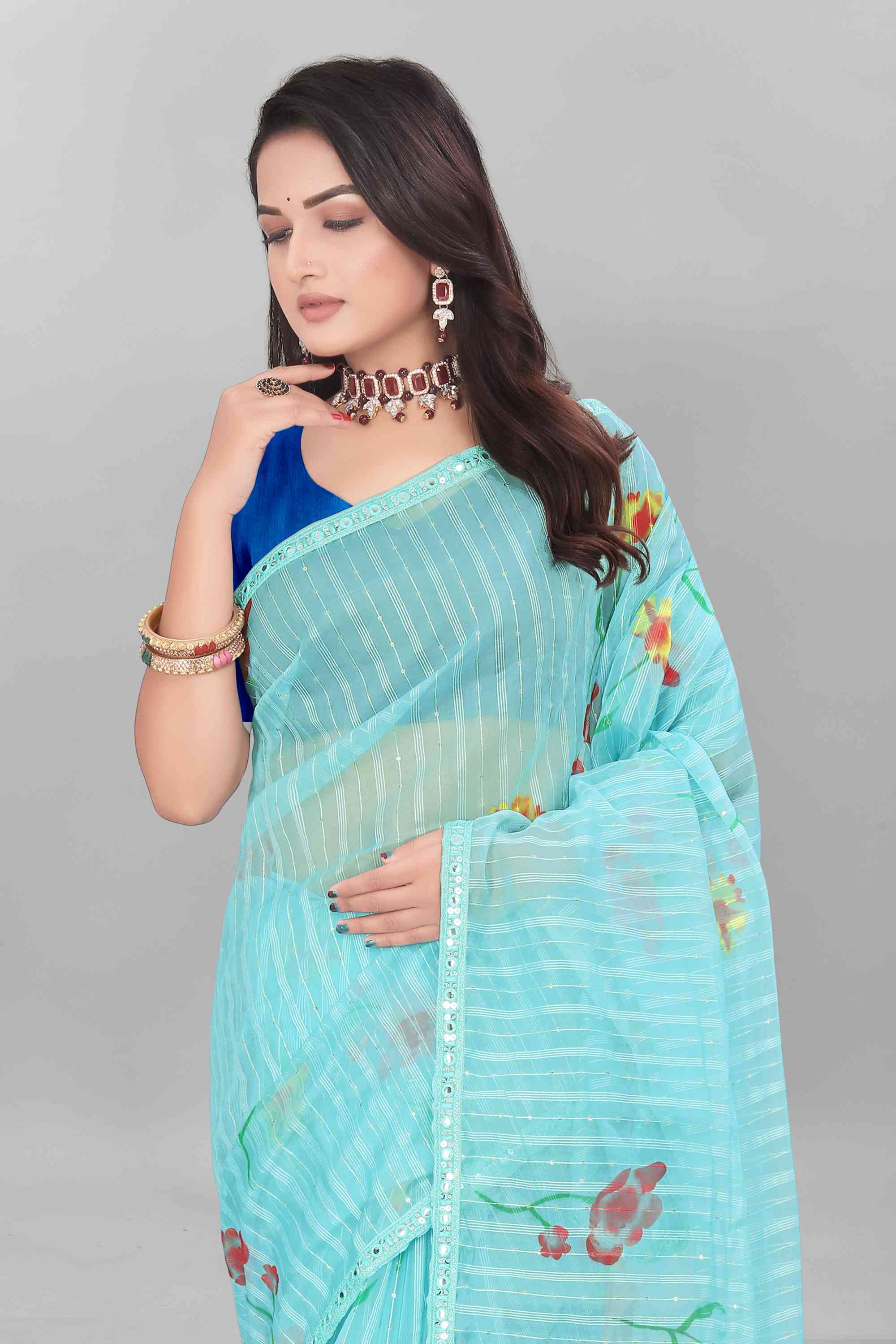 FIROZI POLO ORGANZA SAREE