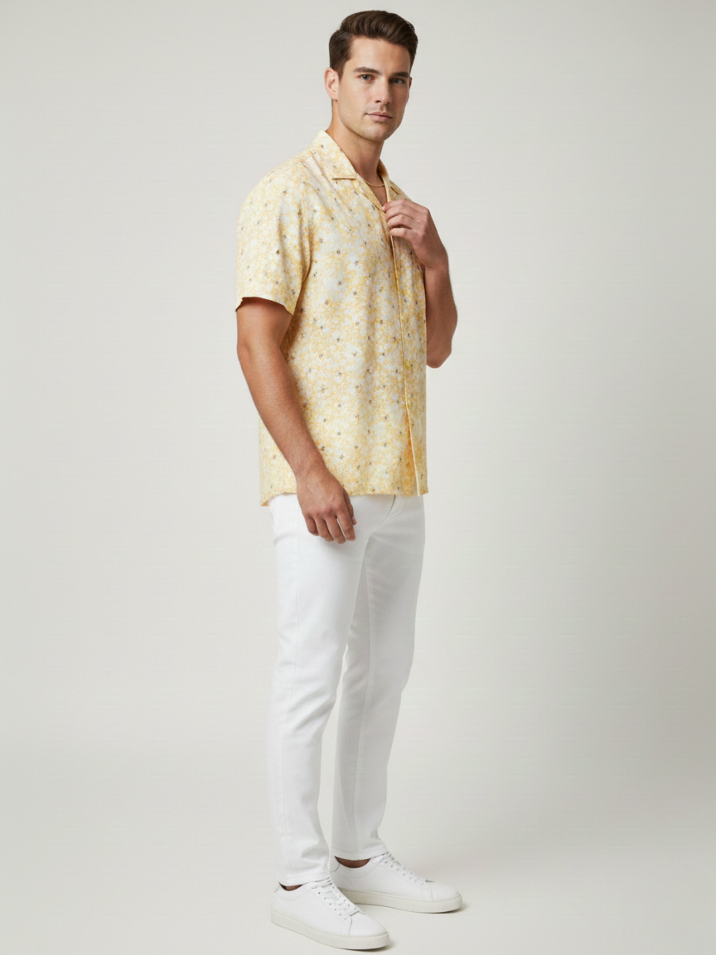 C.C SD BUTI BATIK YELLOW MENS SHIRT