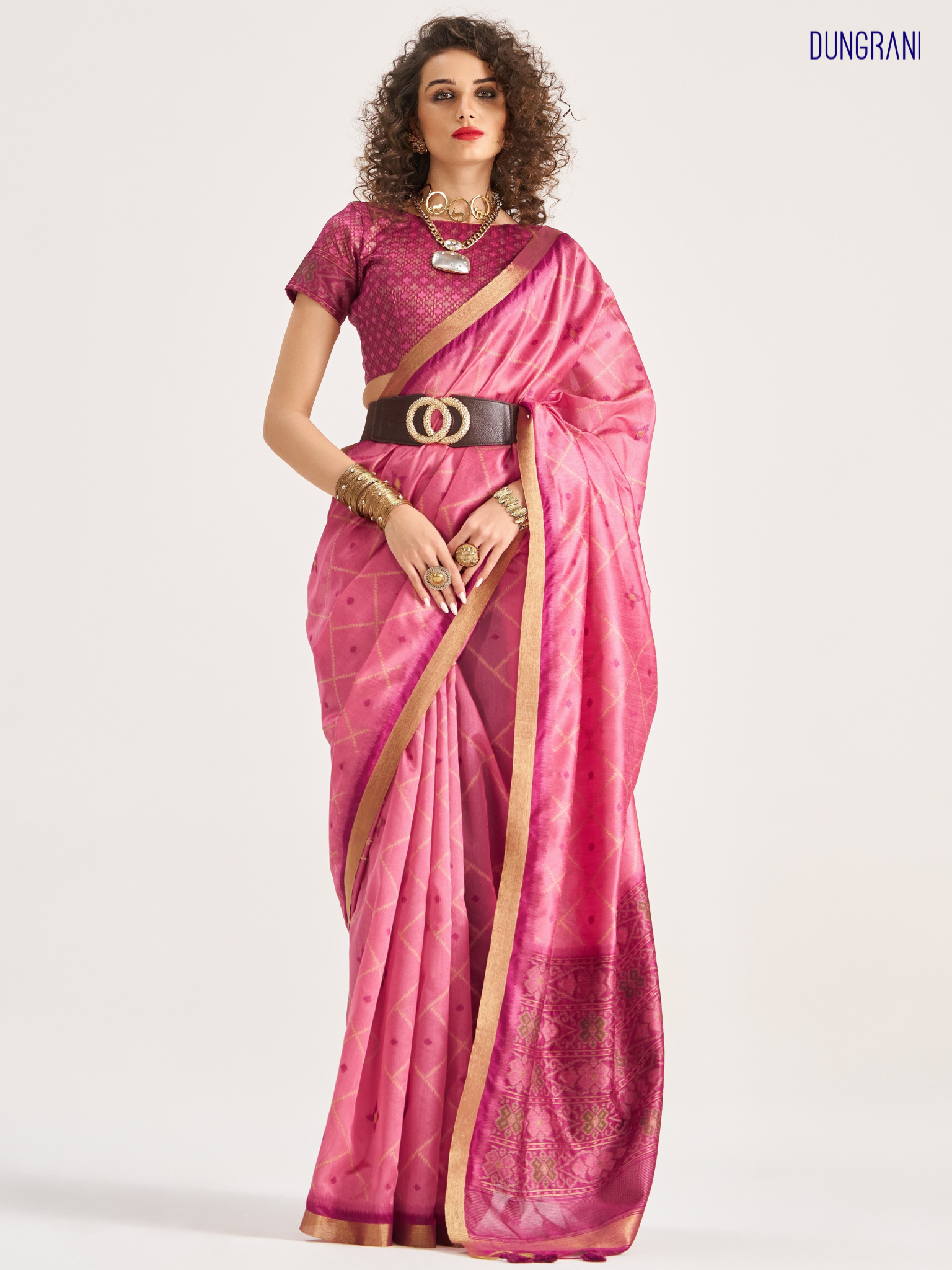 ART SILK BUTTERFLY SAREE WITH BLOUSE
