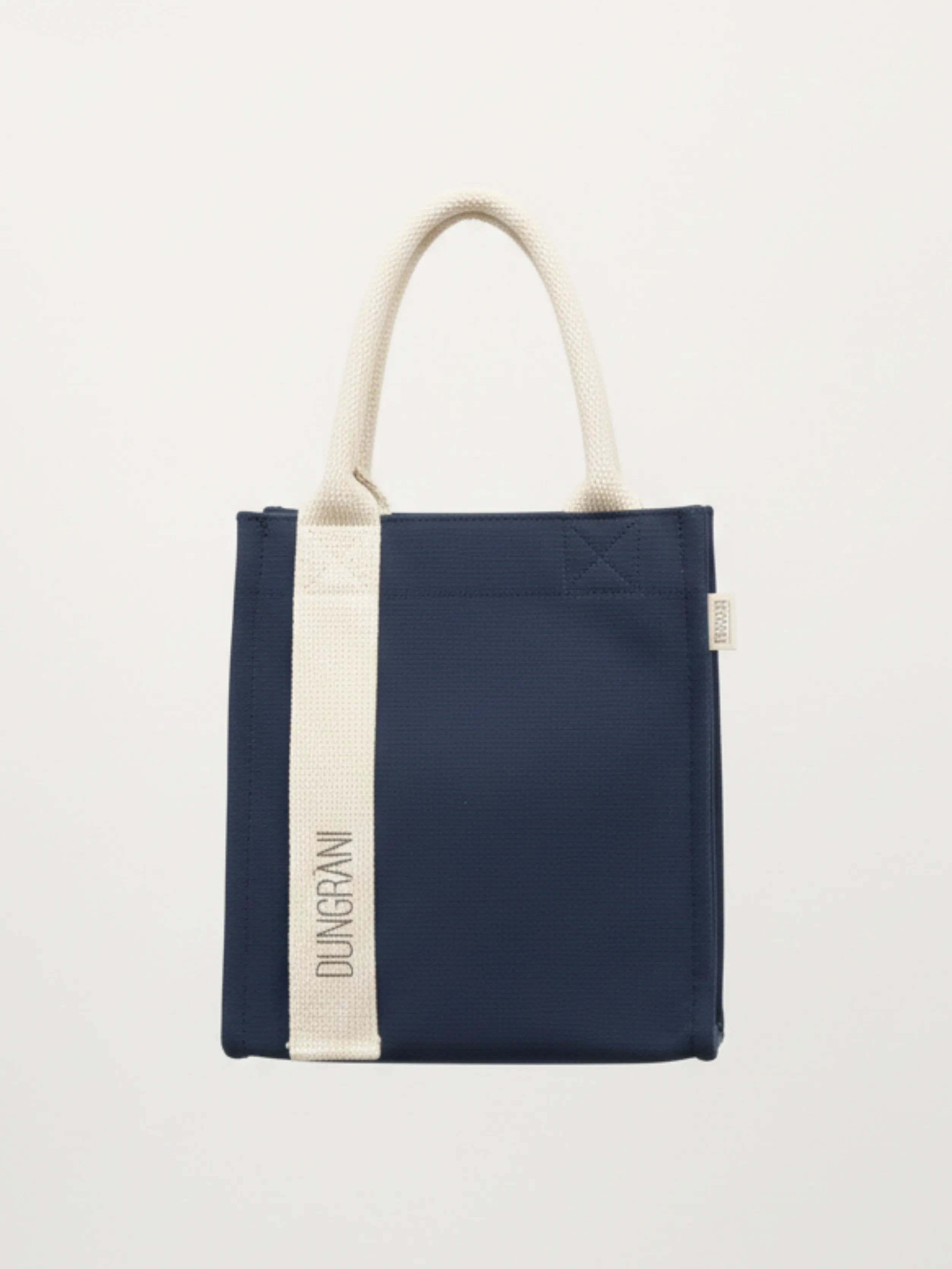 NAVY BLUE MINI SQUAR TOTE BAG