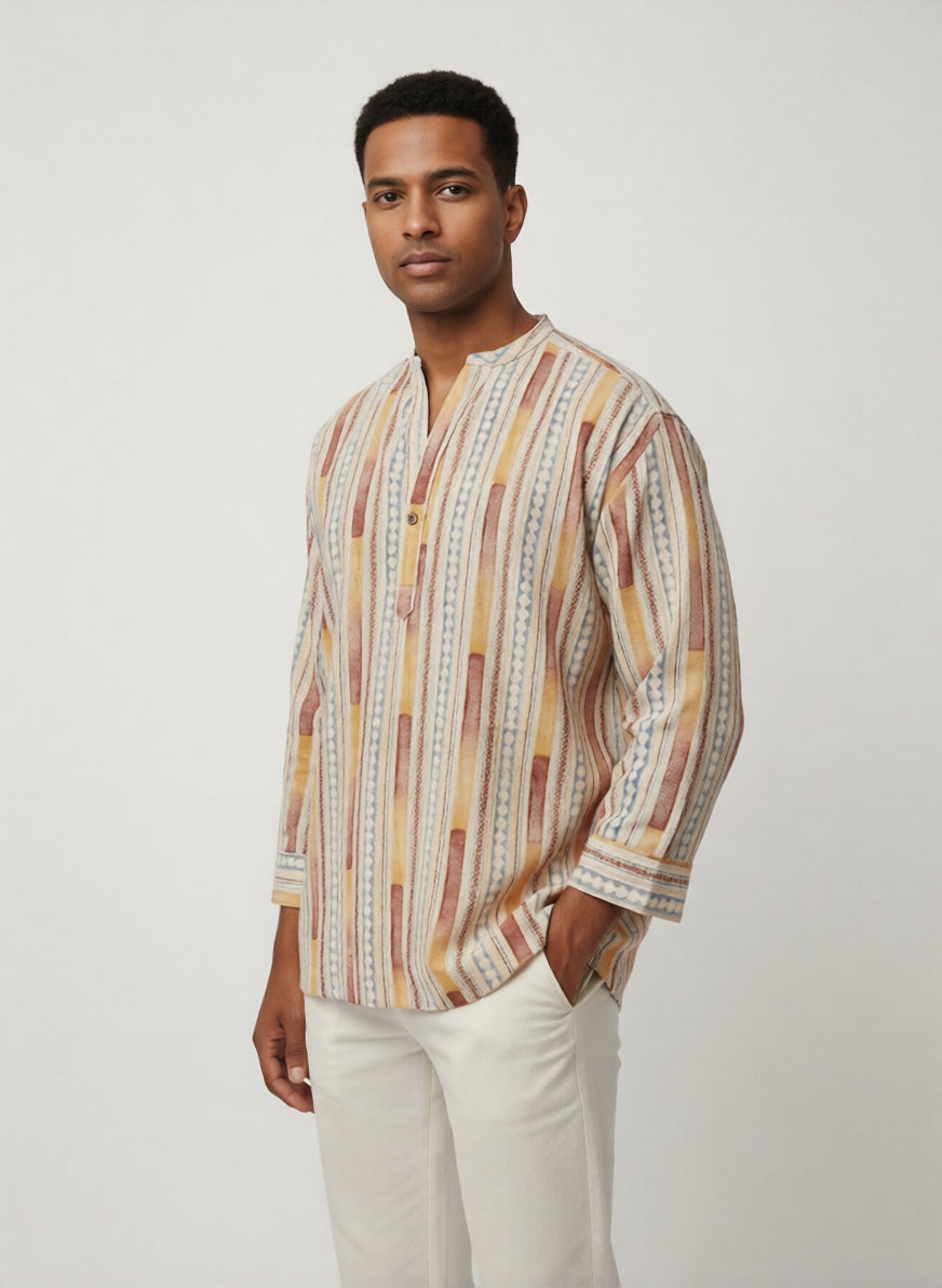 C.C CHAIN BATIK MULTI COLOR MENS SHIRT